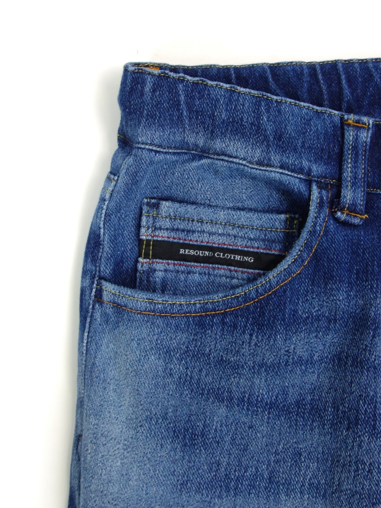 RESOUND CLOTHING ミックデニムジャージーパンツリメイク RC34-ST-020-INDUSED