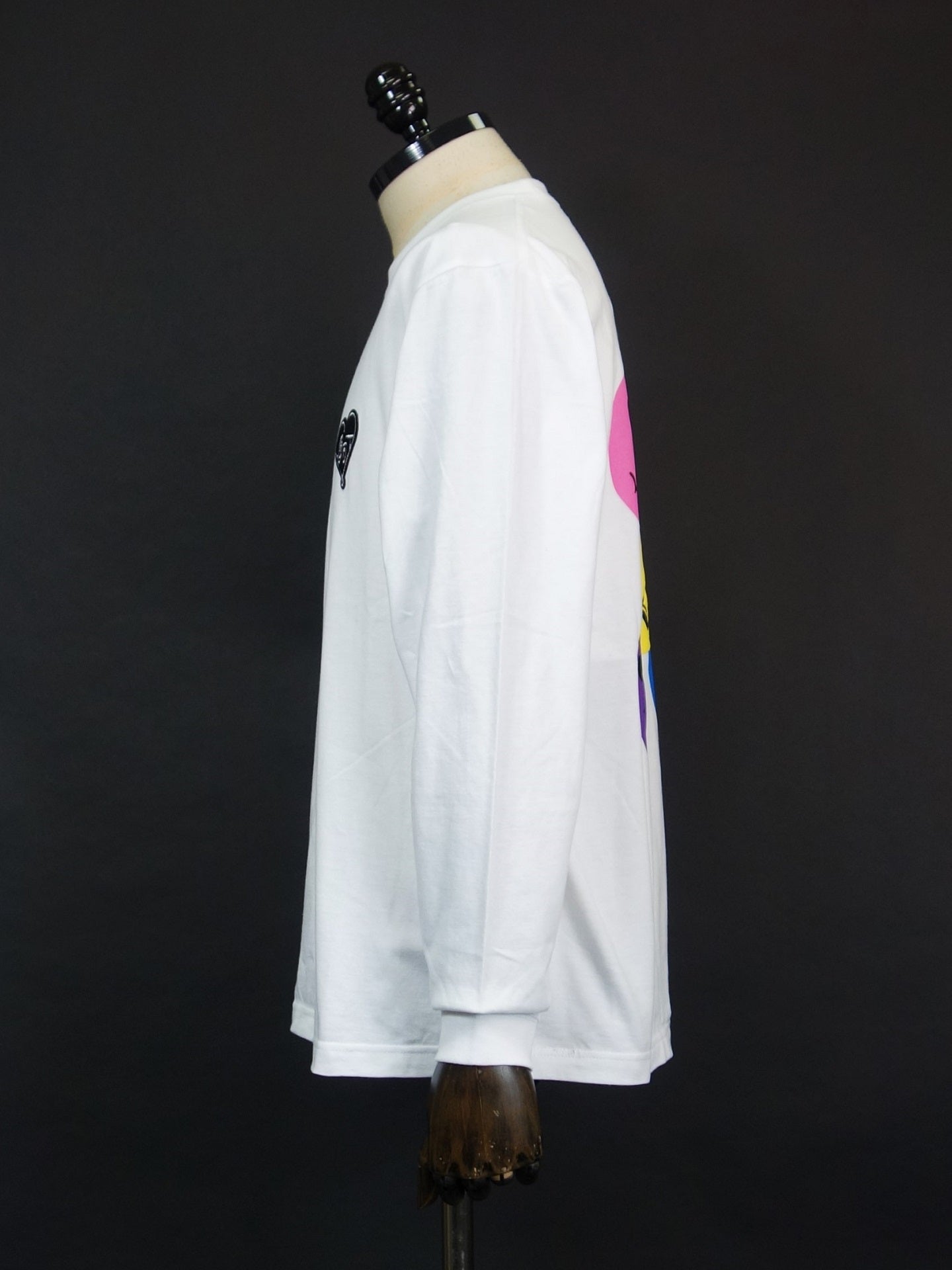 STUD MUFFIN マルチカラースマイルフォームプリントロング Tシャツ 514-02773-WH