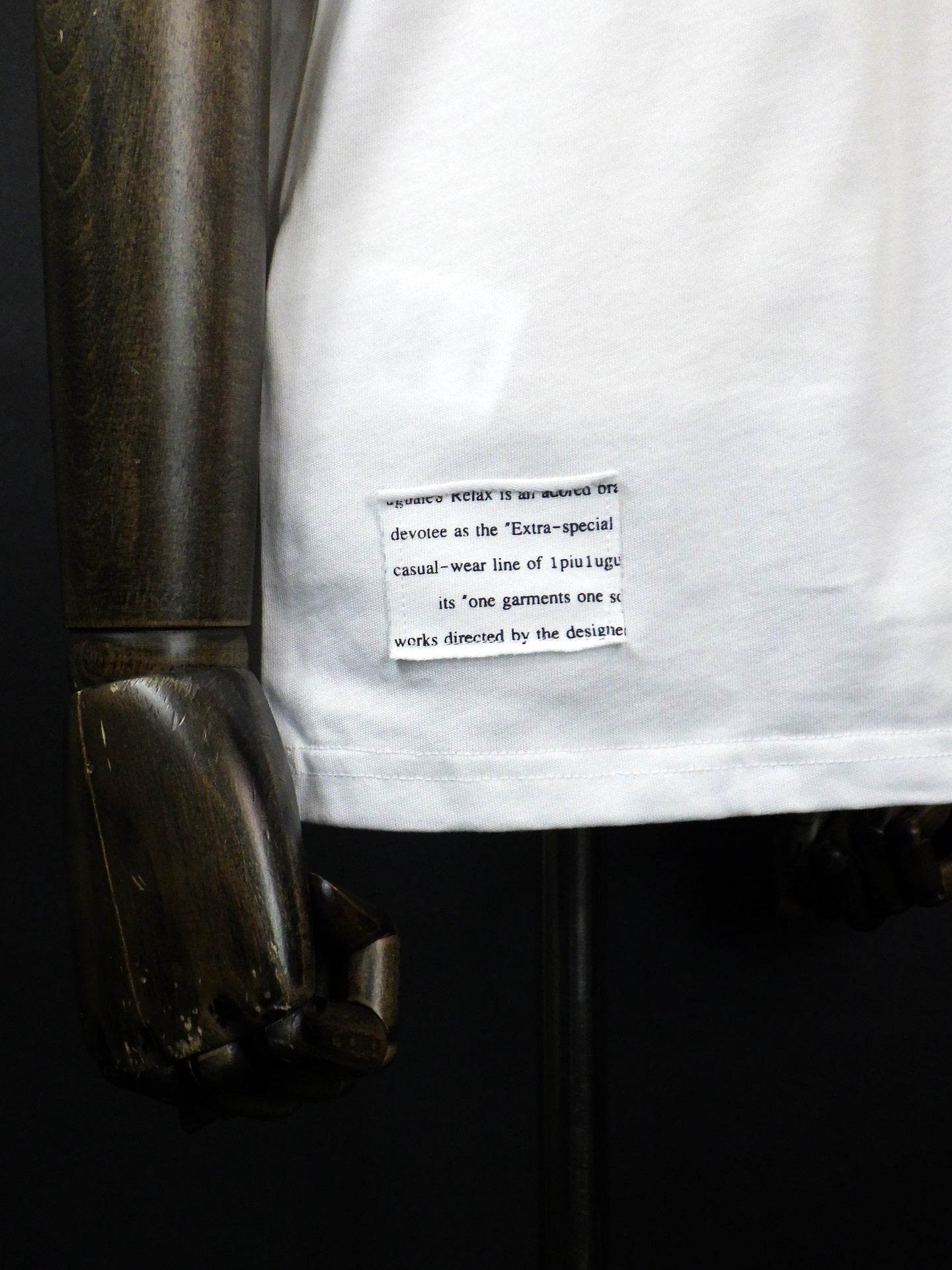 1PIU1UGUALE3 RELAX パッチデザインロゴ半袖Tシャツ UST-25064-WH