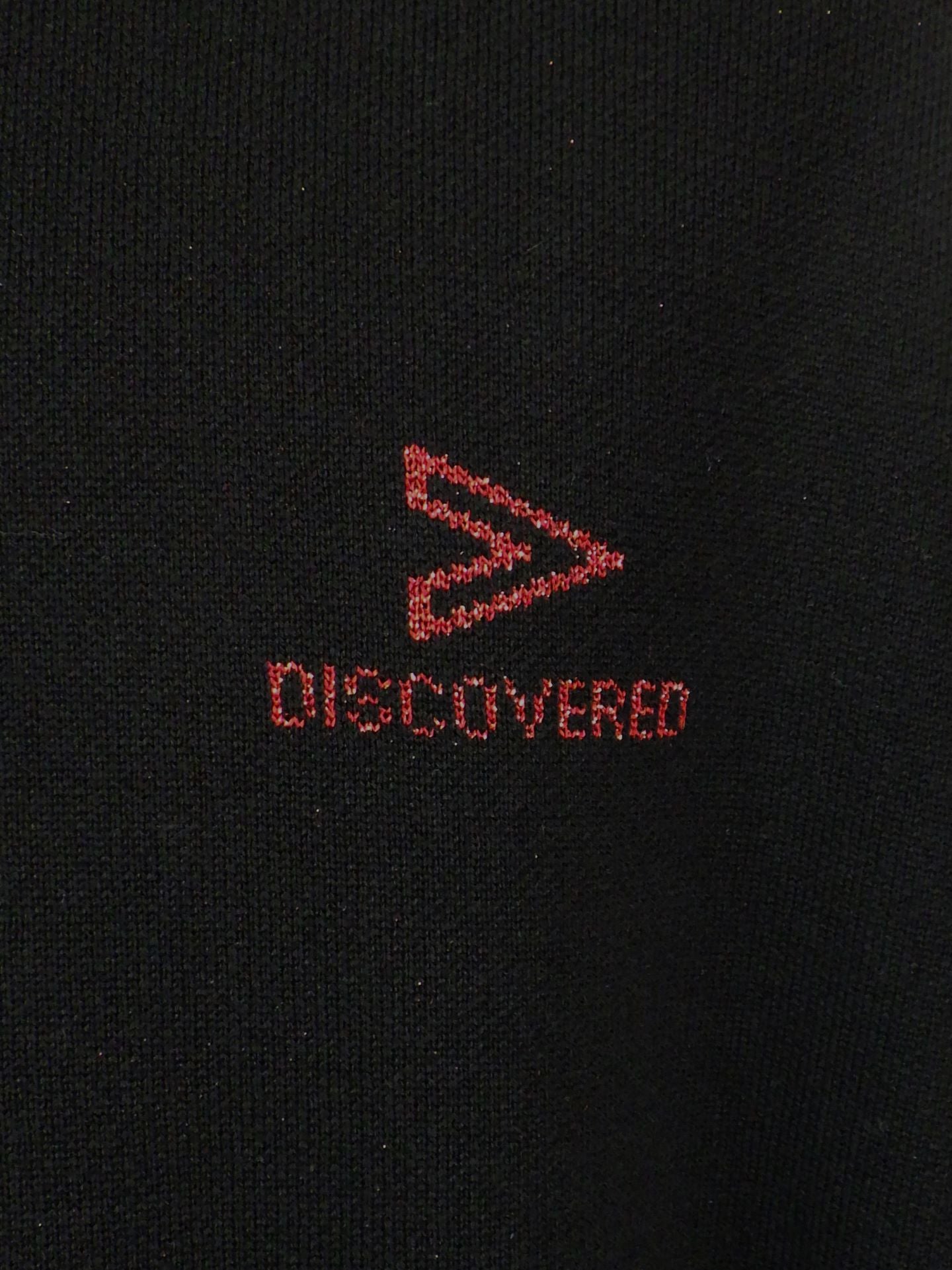 DISCOVERED ラメラメラインコットンニット DC-SS25-KN-03-BK