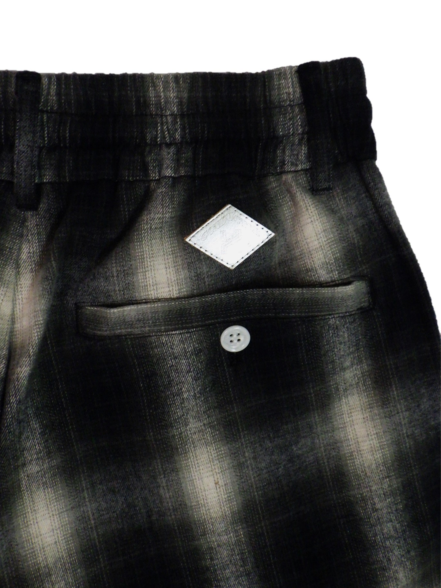 el conductorH チェックフランネルフレアトラウザーズ PD25MP01-BK