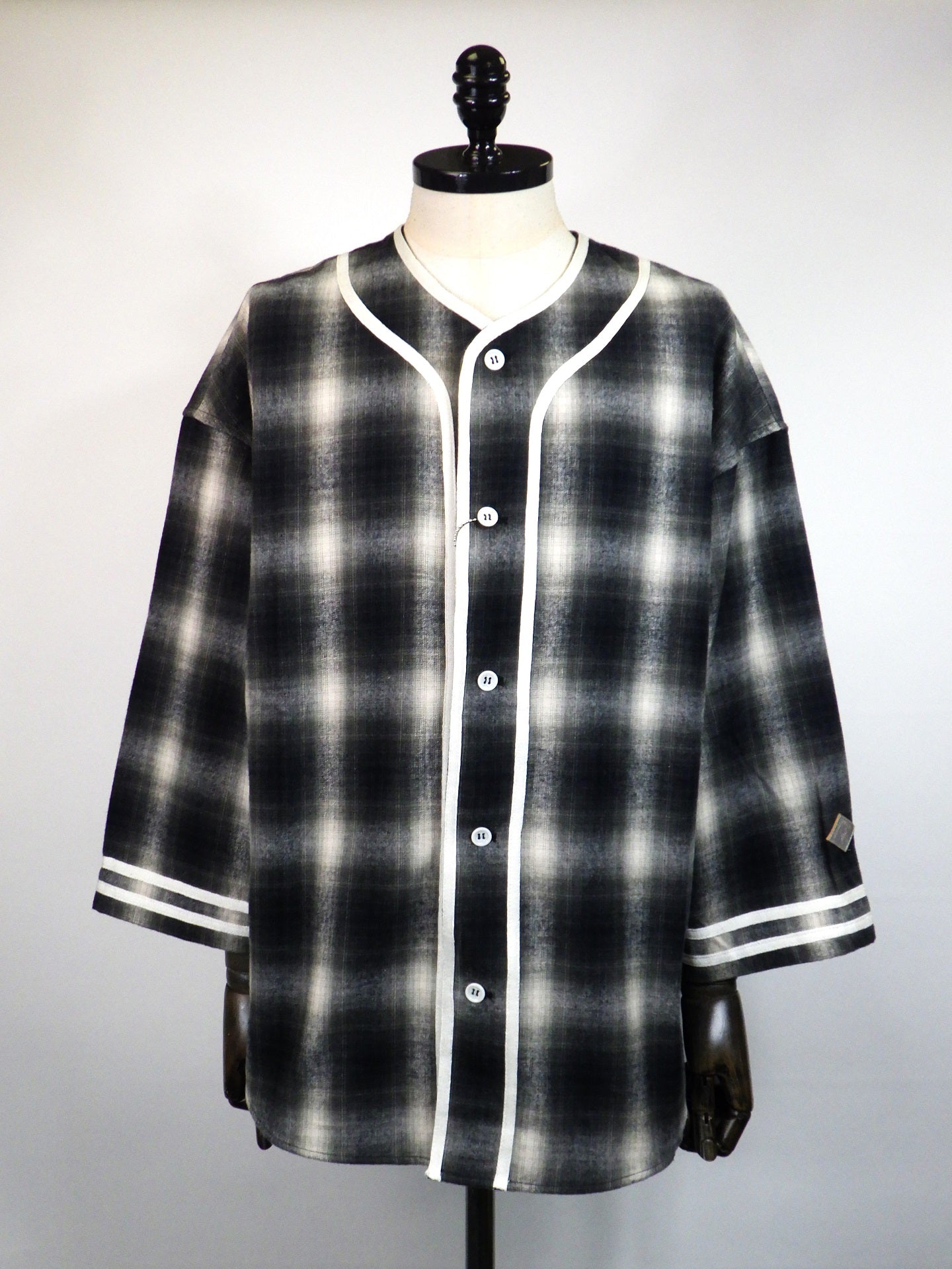 el conductorH チェックフランネルベースボールシャツ PD25MS01-BK