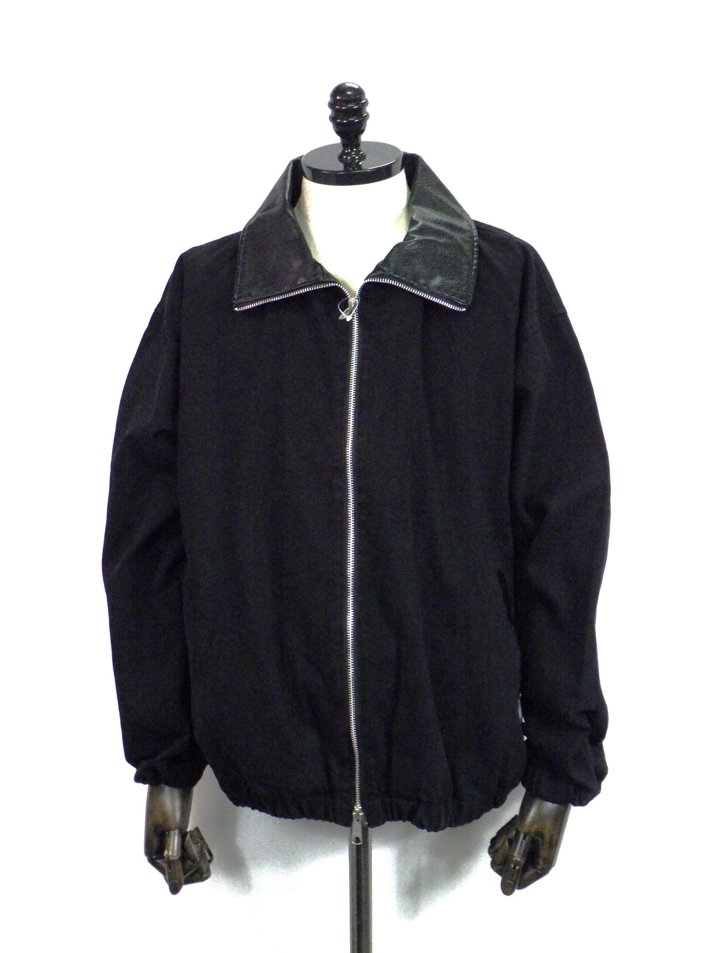 SUPERTHANKS Pigment dyed stand-collar zip blouson ST263JK02A-BK