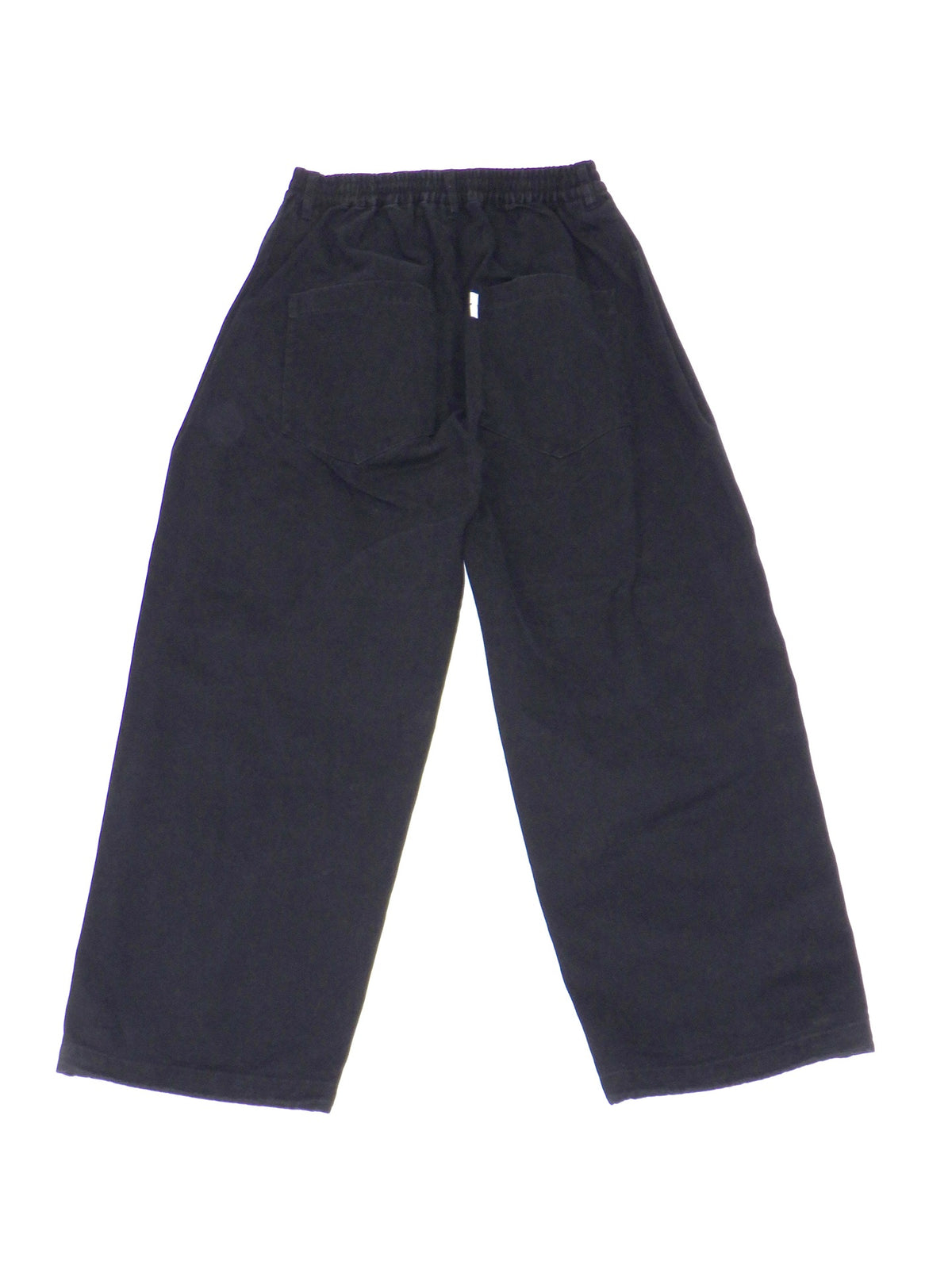 SUPERTHANKS Pigment dyed side-tuck wide trousers ST263PT02A-BK