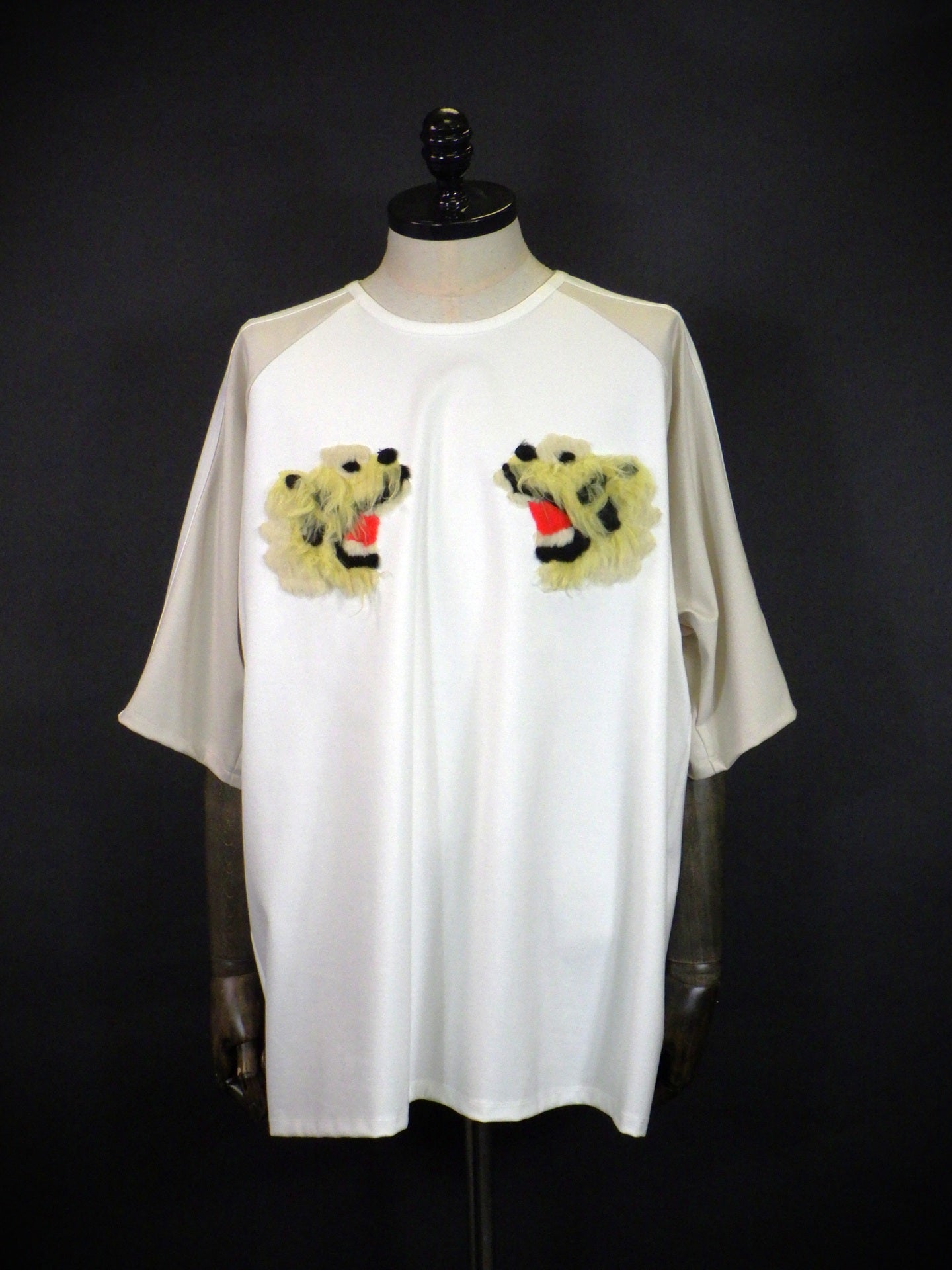 amok SHAGGY LOGO SOUVENIR JACKET TEE 261KA01-WHT