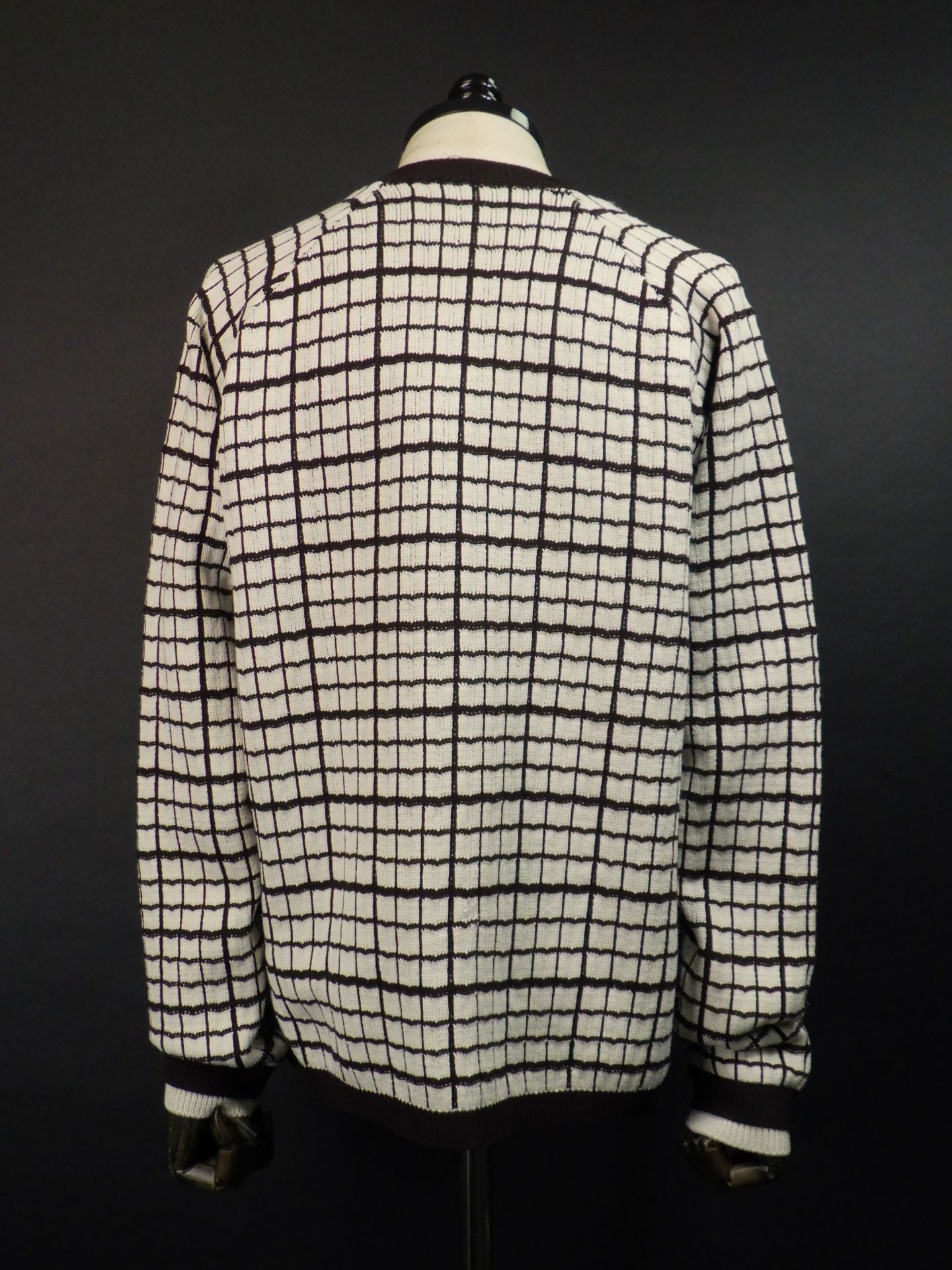 SUPERTHANKS グラフチェックニットカーディガン ST253KT02-CR×BR