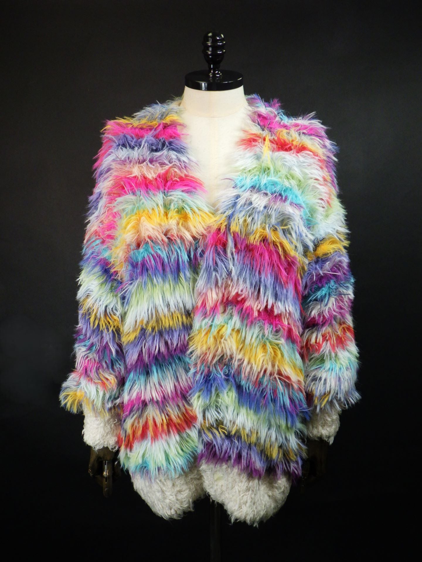 amok / ニット・セーター(厚手)/M/アクリル/マルチカラー/222035 amok◇カーディガン(厚手)/S/アクリル/マルチカラー/222035 amok