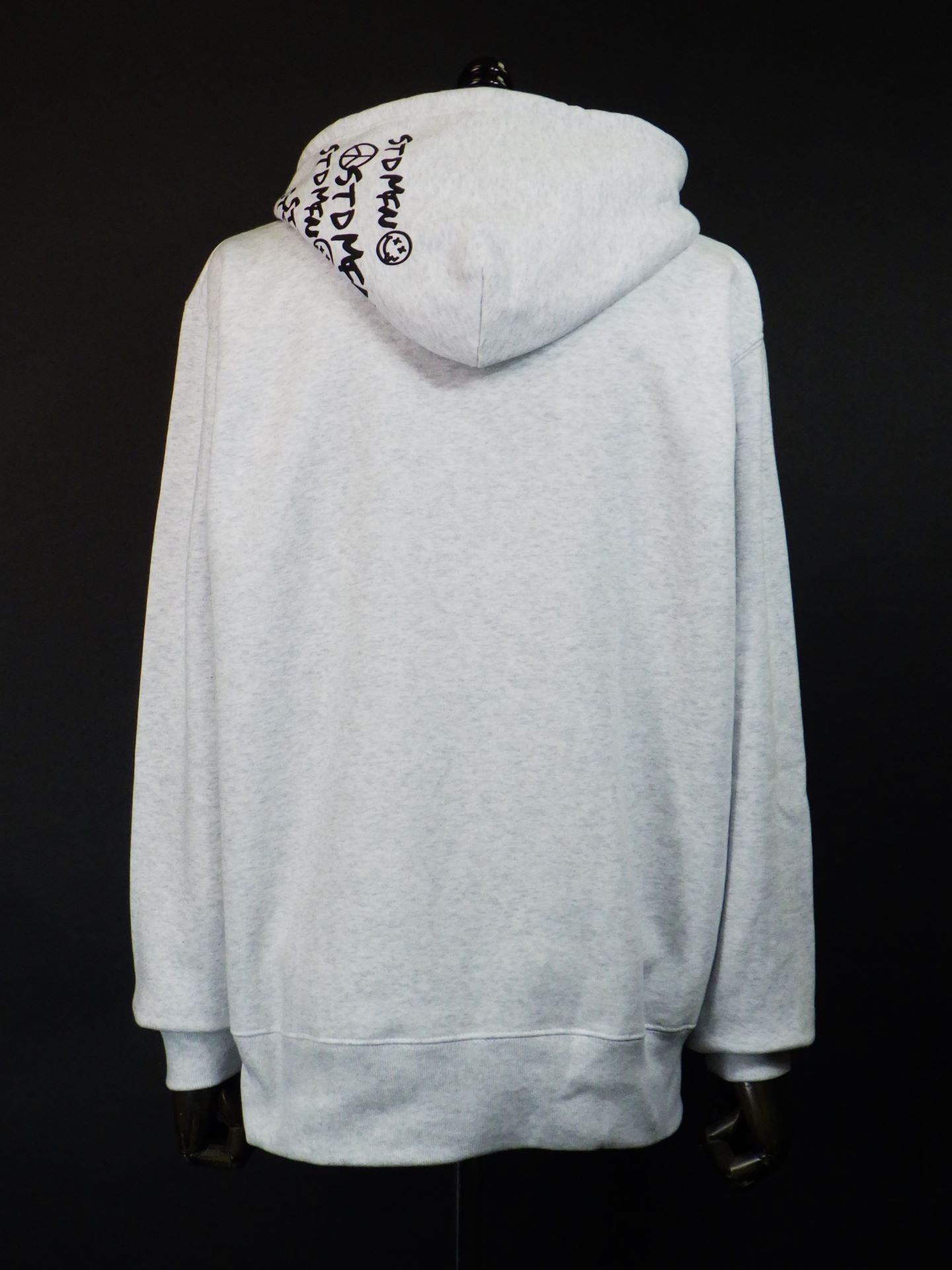 STUD MUFFIN TC裏毛起毛 カートベアボアパッチワーク&ロゴプリント プルパーカー 524-02831-ASH