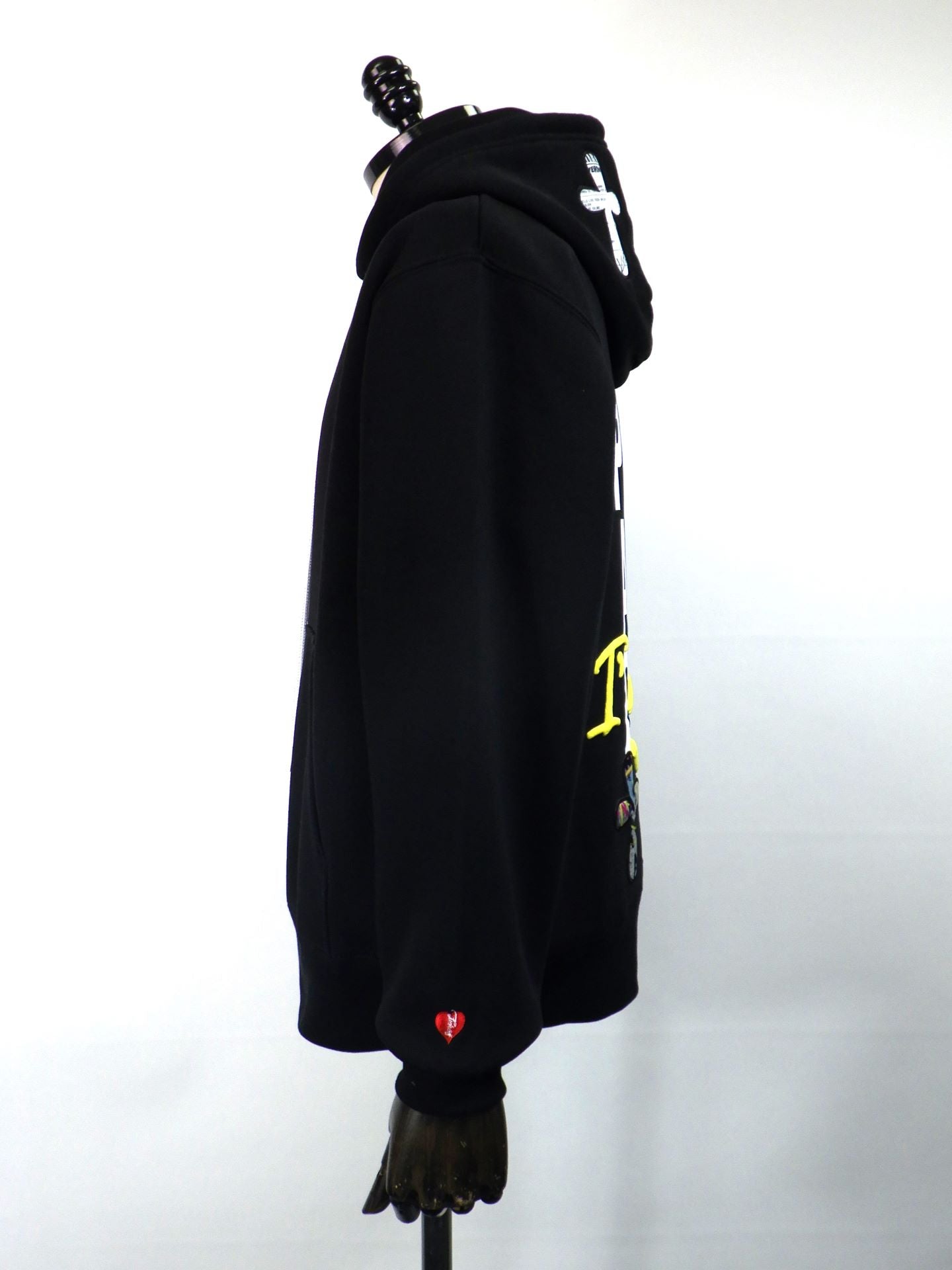 STUD MUFFIN TC裏毛起毛 PEACE AFTER DEATH&マルチパッチワーク プルパーカー 524-02829-BK