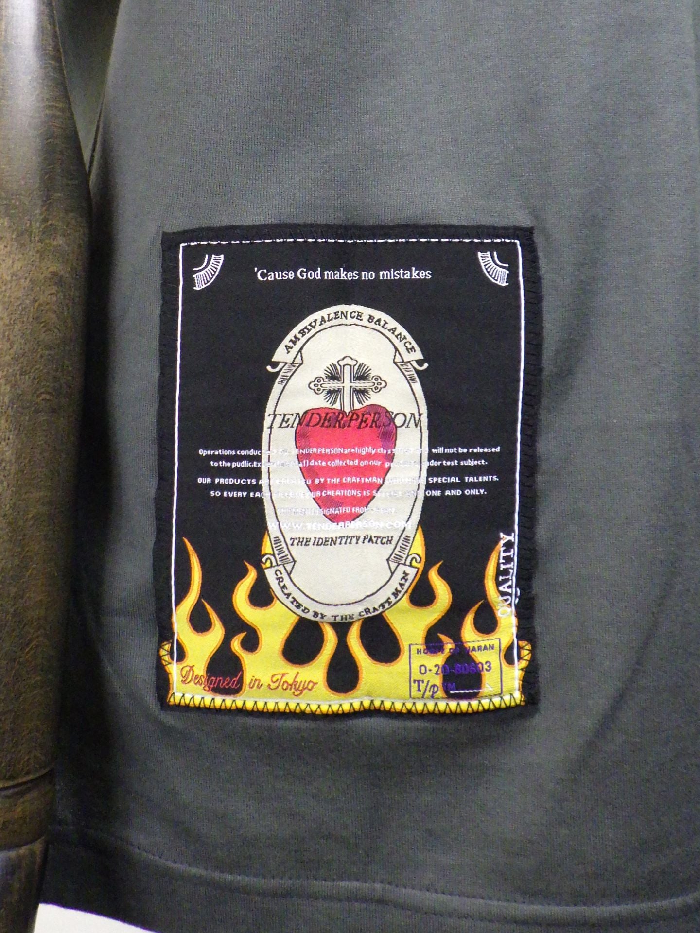 TENDER PERSON フラワーガーデンTシャツ SLIT-4232-GRY