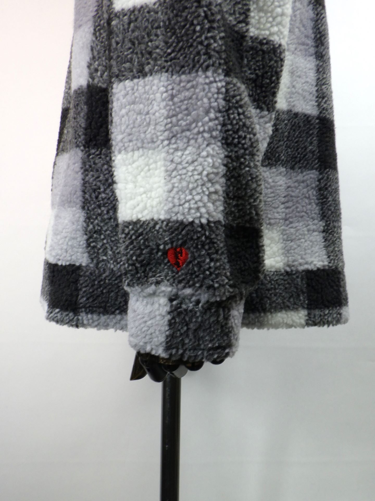 STUD MUFFIN ブロックチェックムックボア サガラパッチワークブルゾン 524-09214- M.GRY