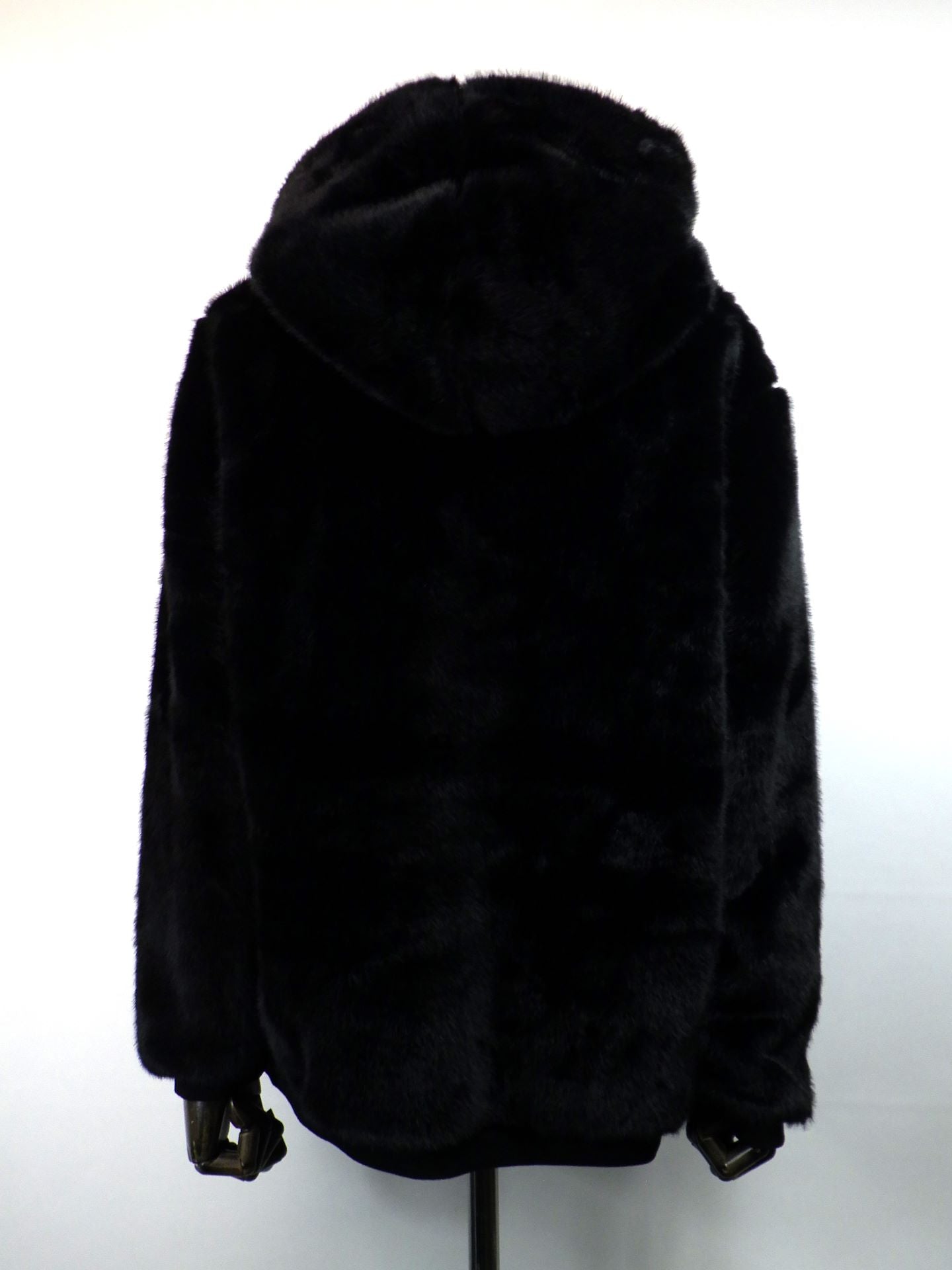 STUD MUFFIN ECOファー マルチパッチワークビックジップワイドパーカー 524-02837-BK