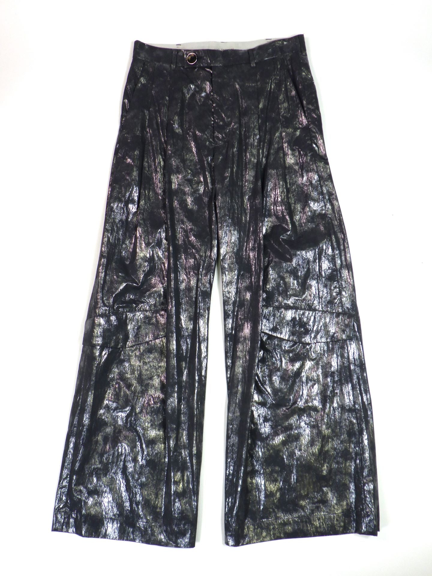 Licht Bestreben ウォッシュドホイルコーティングシンフラップバギートラウザー LB25AW-PT09-HKW