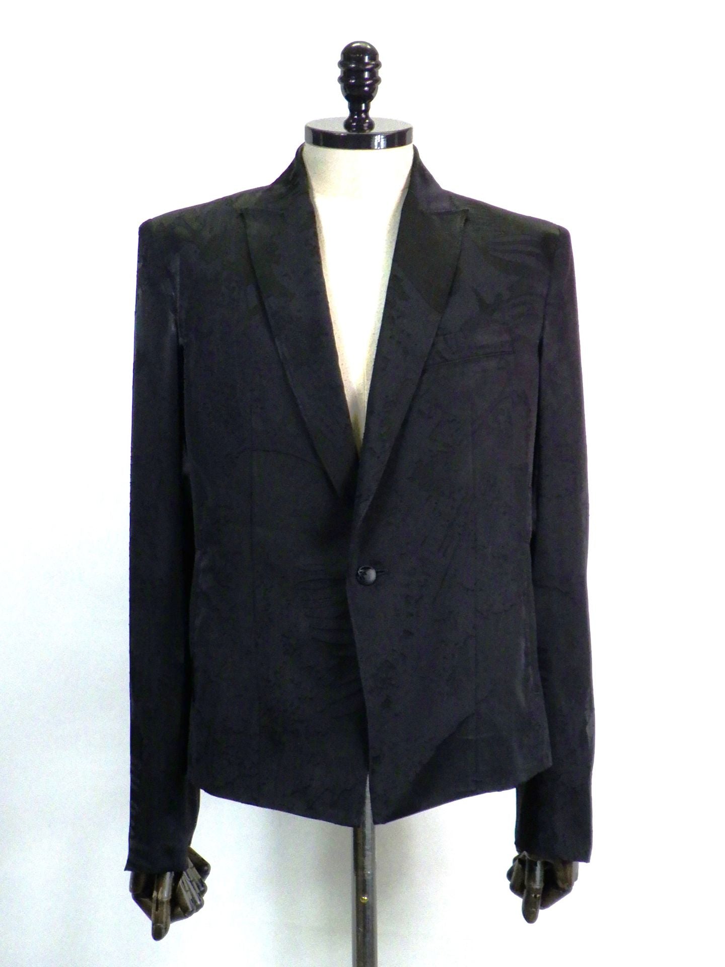 kiryuyrik オパールショートピークドラペルジャケット KU-HJ06-903-BK