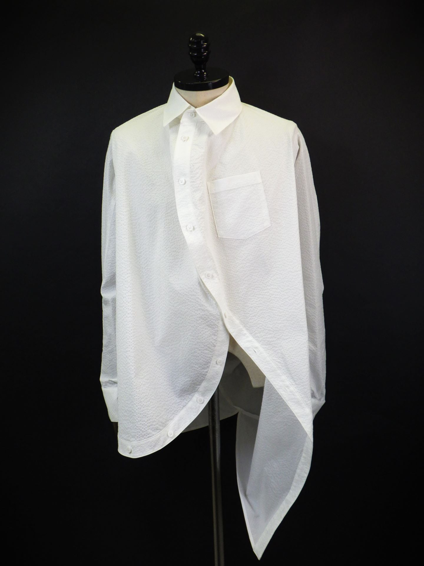 ANREALAGE ボールシアサッカーシャツ AZ261CW1107-WHT