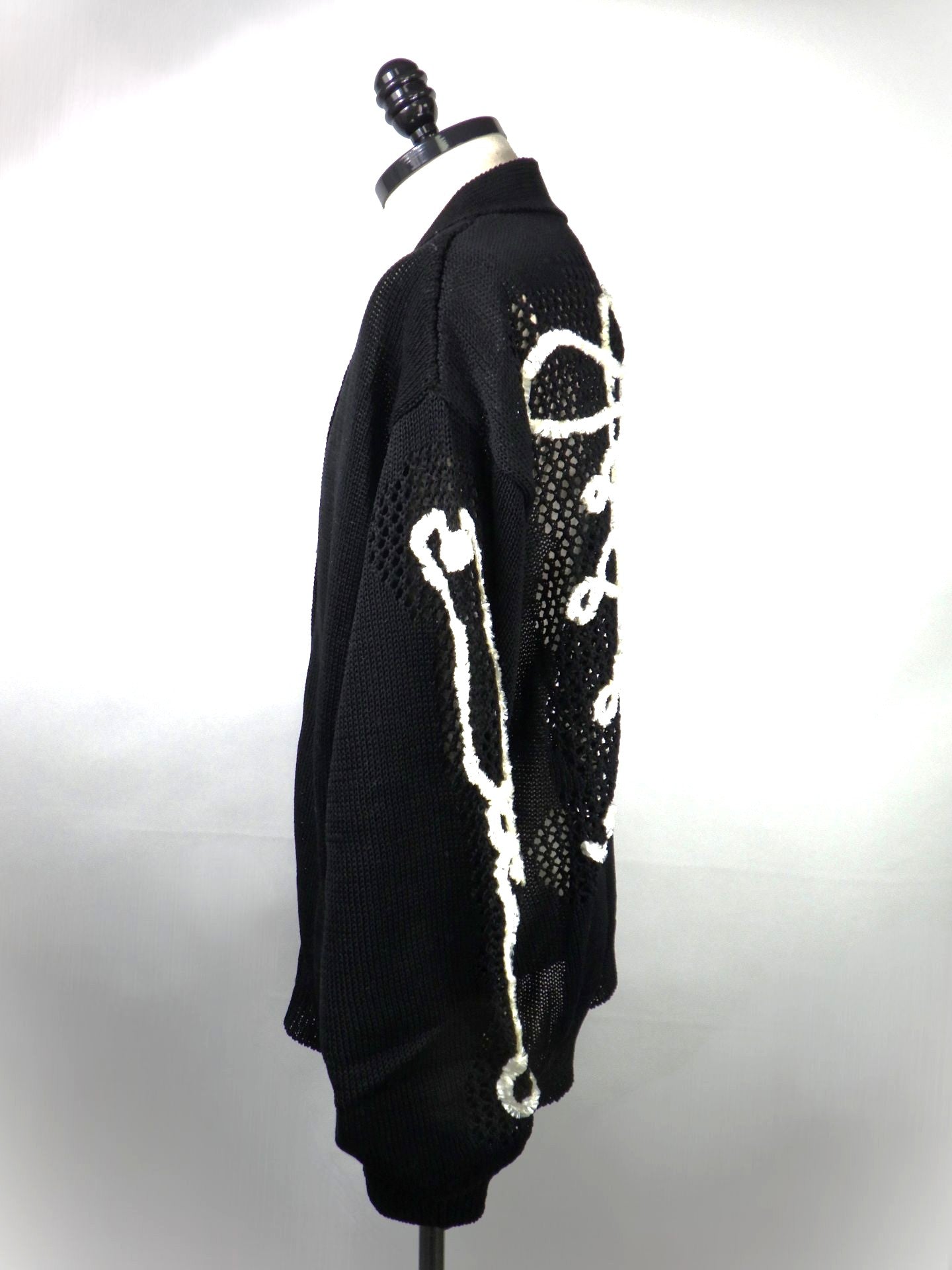 DISCOVERED スケルトンメッシュカーディガン DC-CL-KN-02-BK