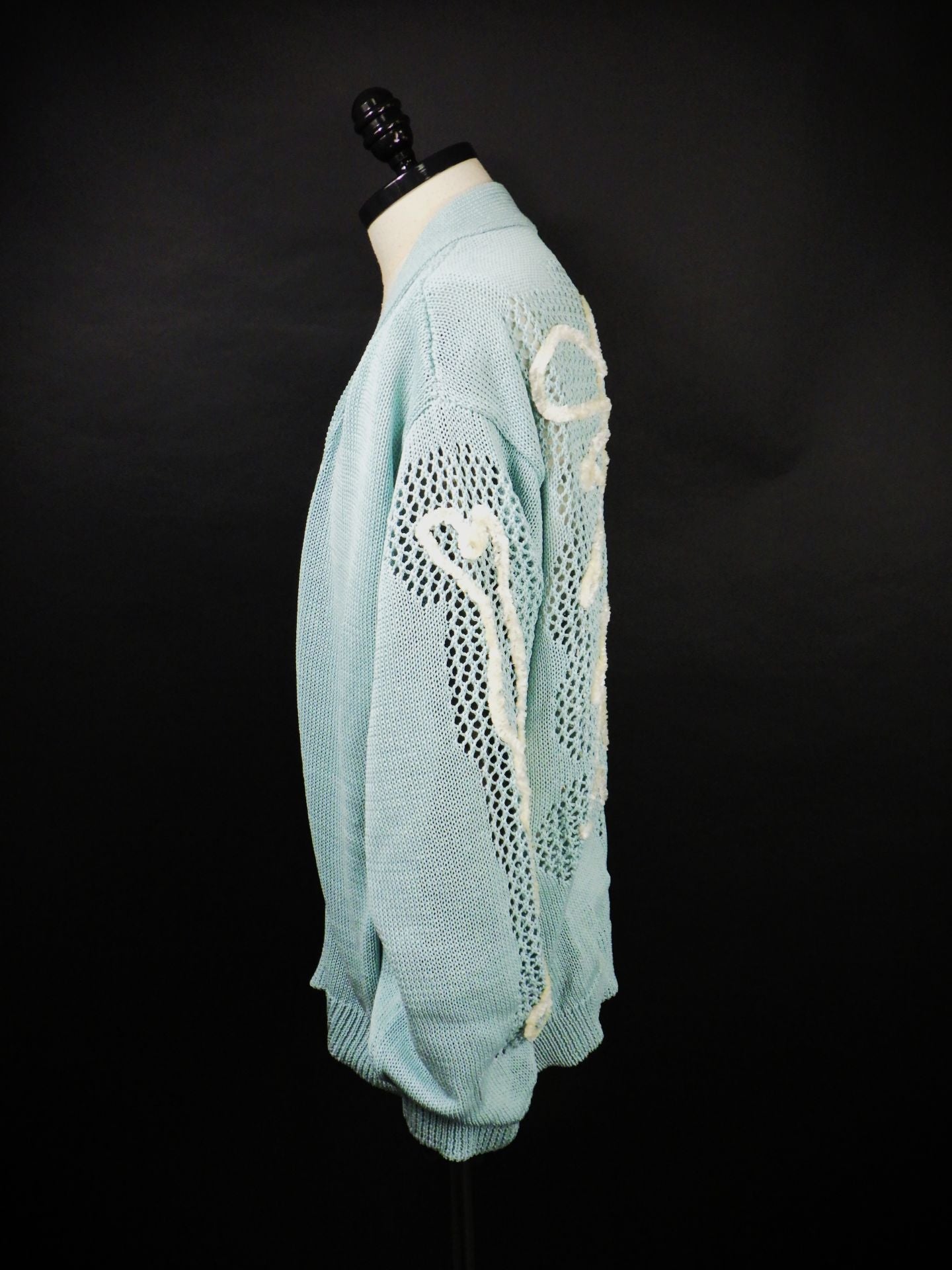 DISCOVERED スケルトンメッシュカーディガン DC-CL-KN-02-BL