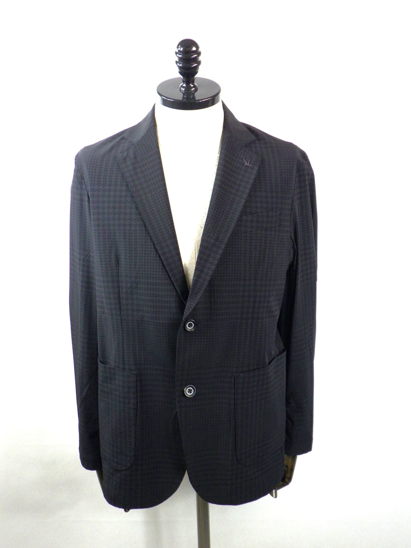 1PIU1UGUALE3 RELAX 接触冷感グレンチェックナイロンジャケット USO-26062-CH×BK