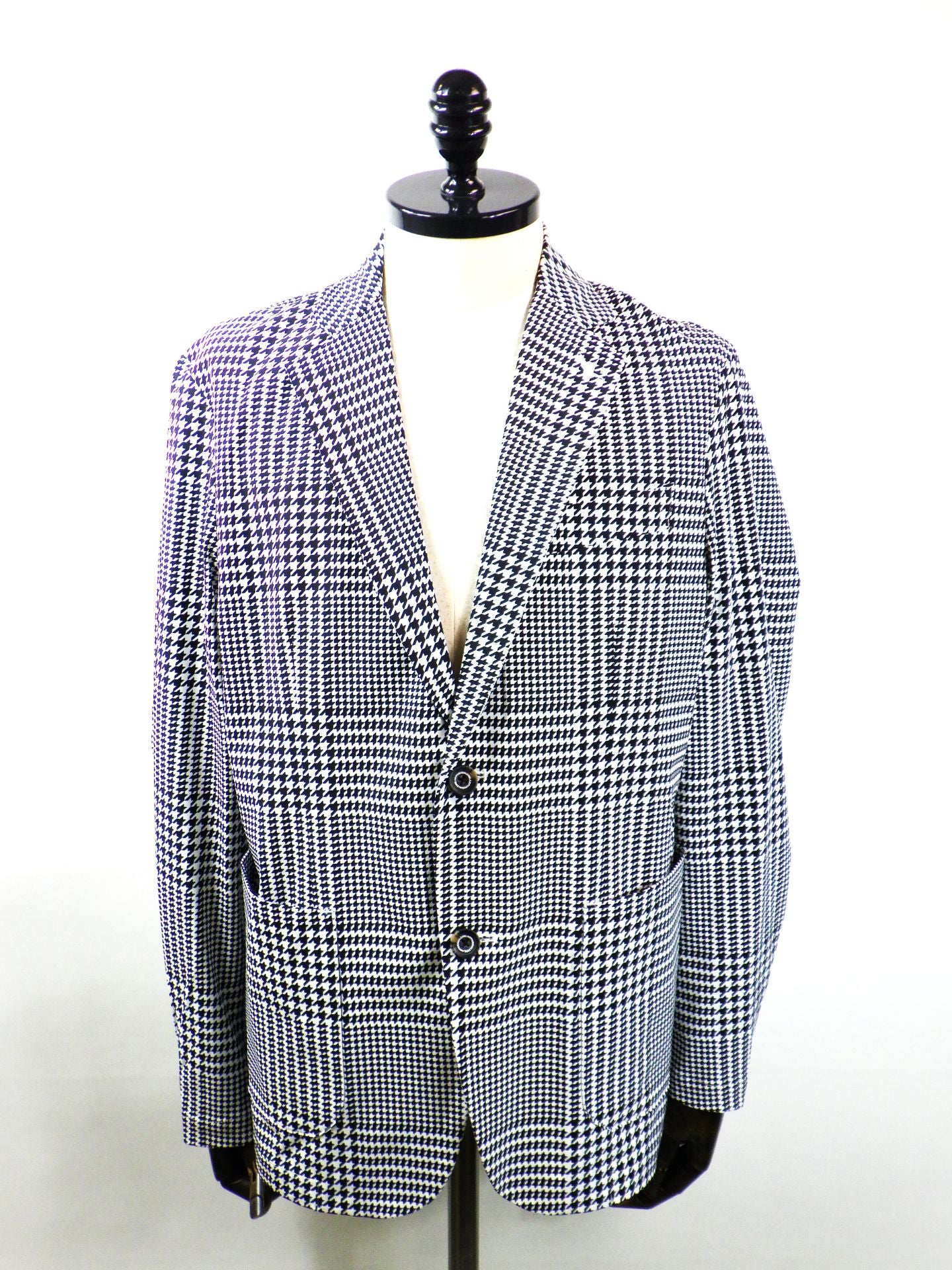 1PIU1UGUALE3 RELAX 接触冷感グレンチェックナイロンジャケット USO-26062-WH×BK