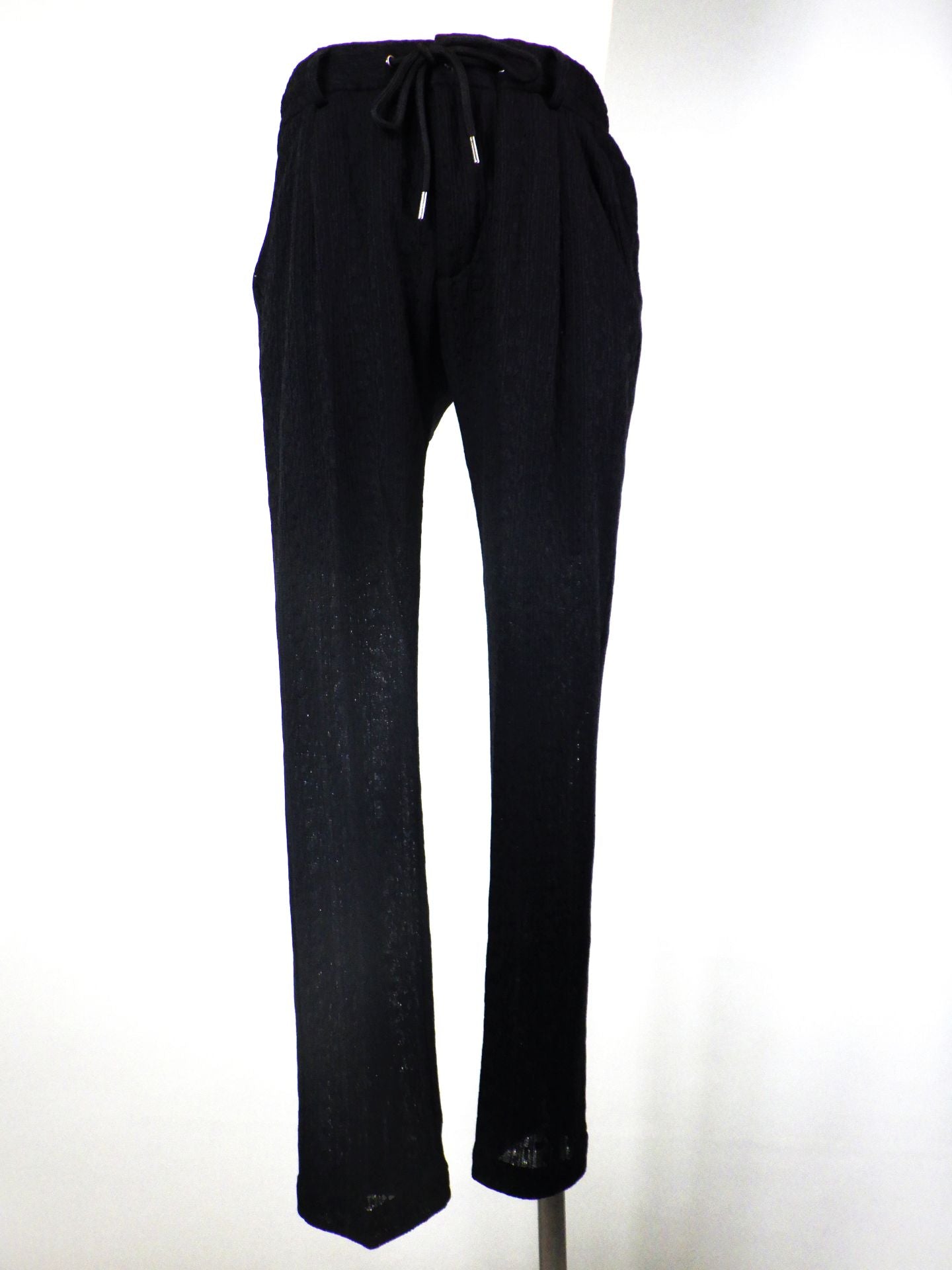 1PIU1UGUALE3 RELAX リネンブレンドジャガードスラックス USB-26025-BK