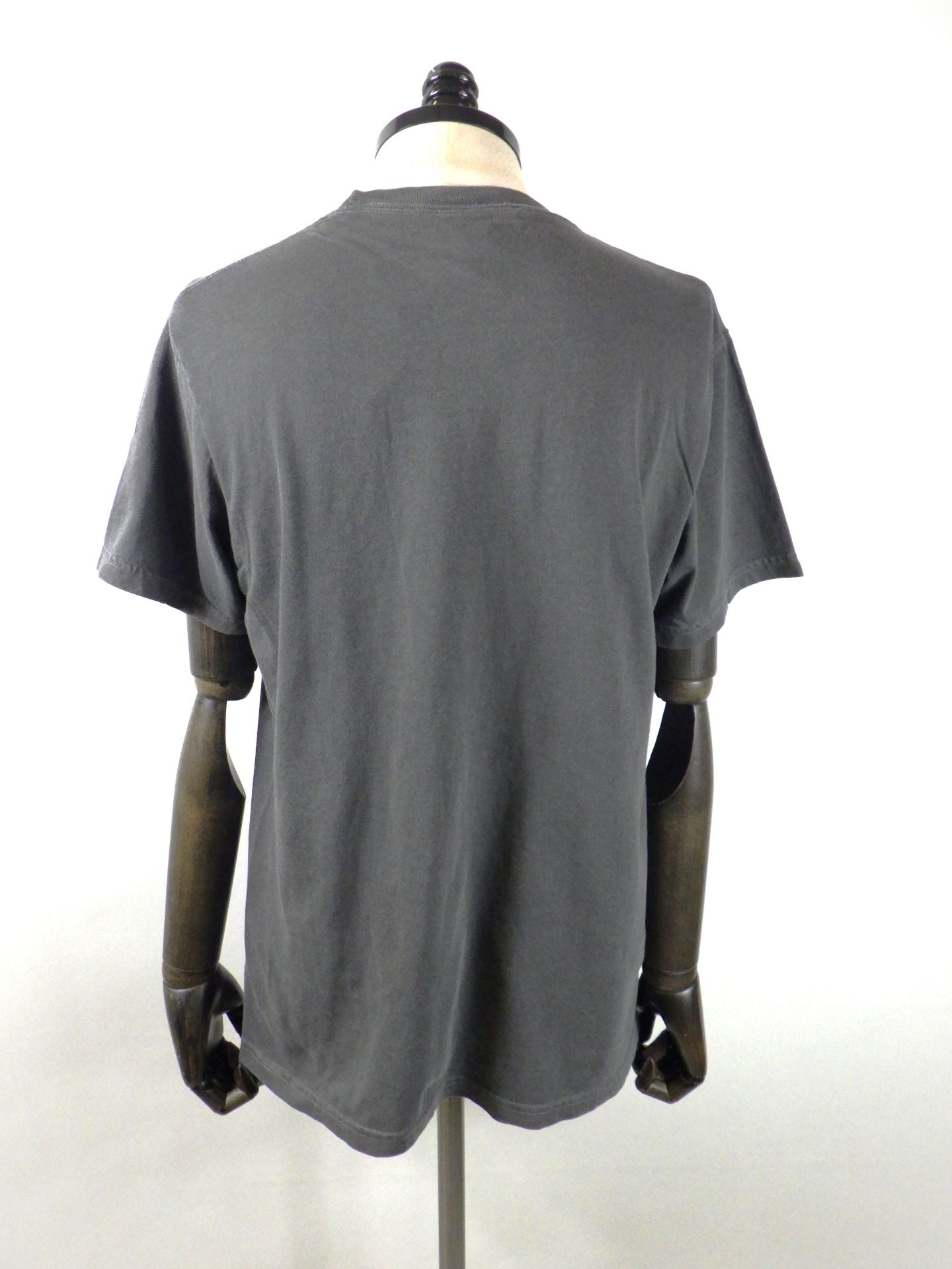 STUD MUFFIN ピグメントウォッシュドコットン天竺 MARBEROフォームプリント SSシャツ 614-02873-C.GY