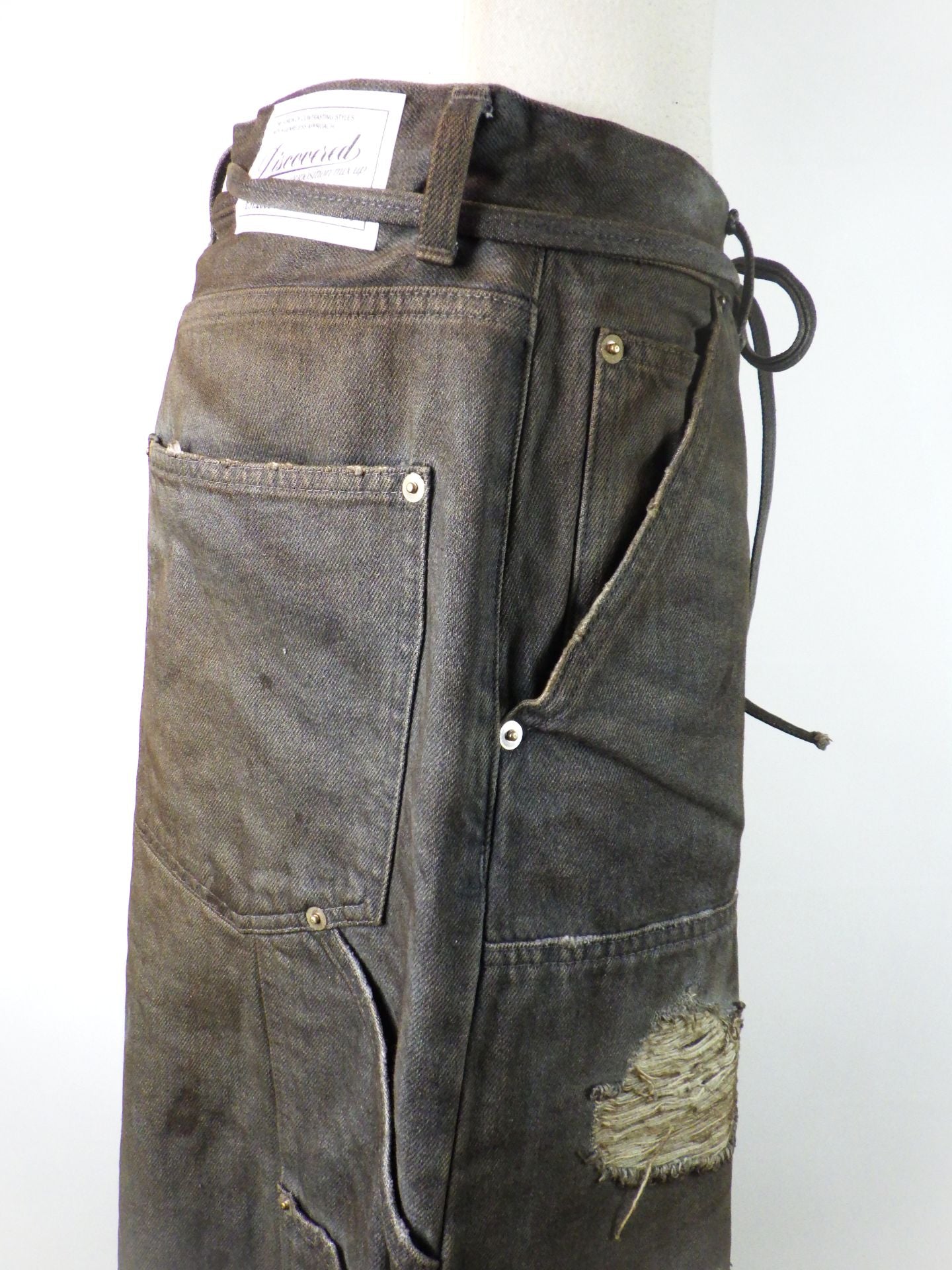 DISCOVERED ダブルニーデニムショーツ DC-SS26-PT-01-BK
