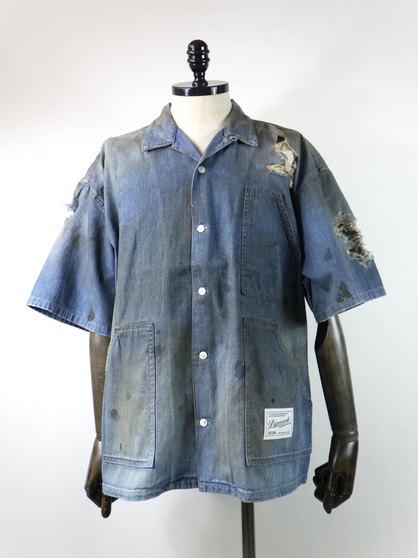 DISCOVERED ショートスリーブデニムシャツ DC-SS26-SH-01-INDIGO