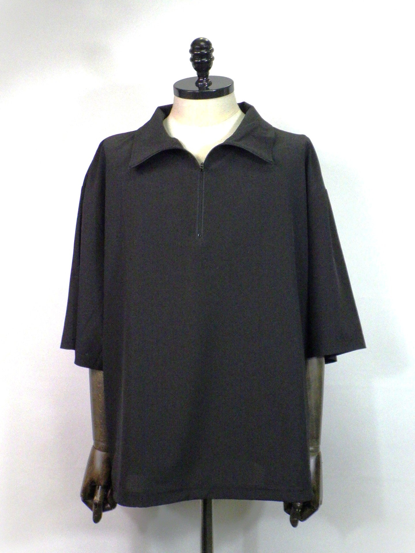 SUPERTHANKS Technical S/S high-zip pullover ST262SH01-BK