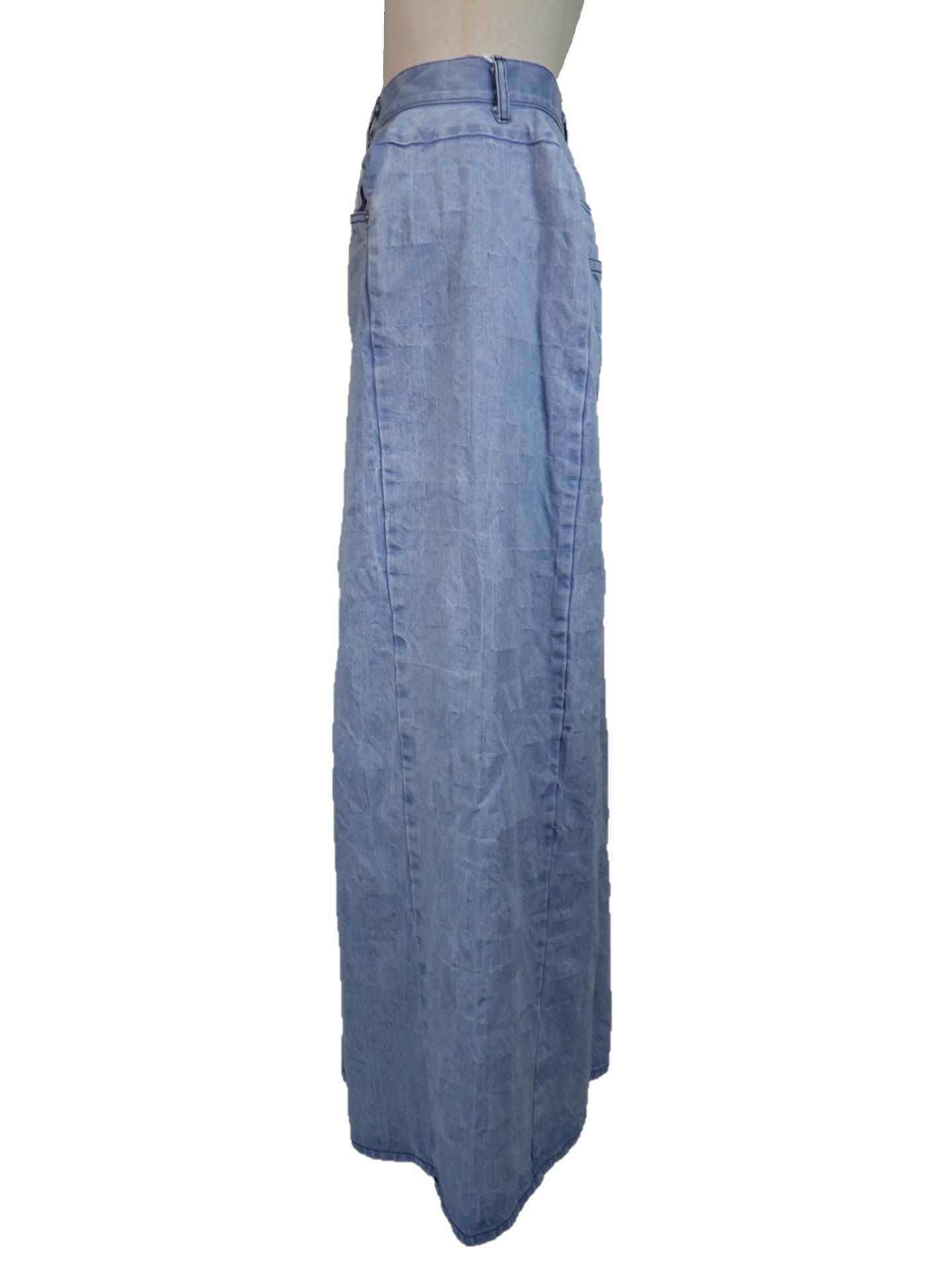 ANREALAGE　ボックスデニムパンツ　AZ252SB2043-L.INDIGO