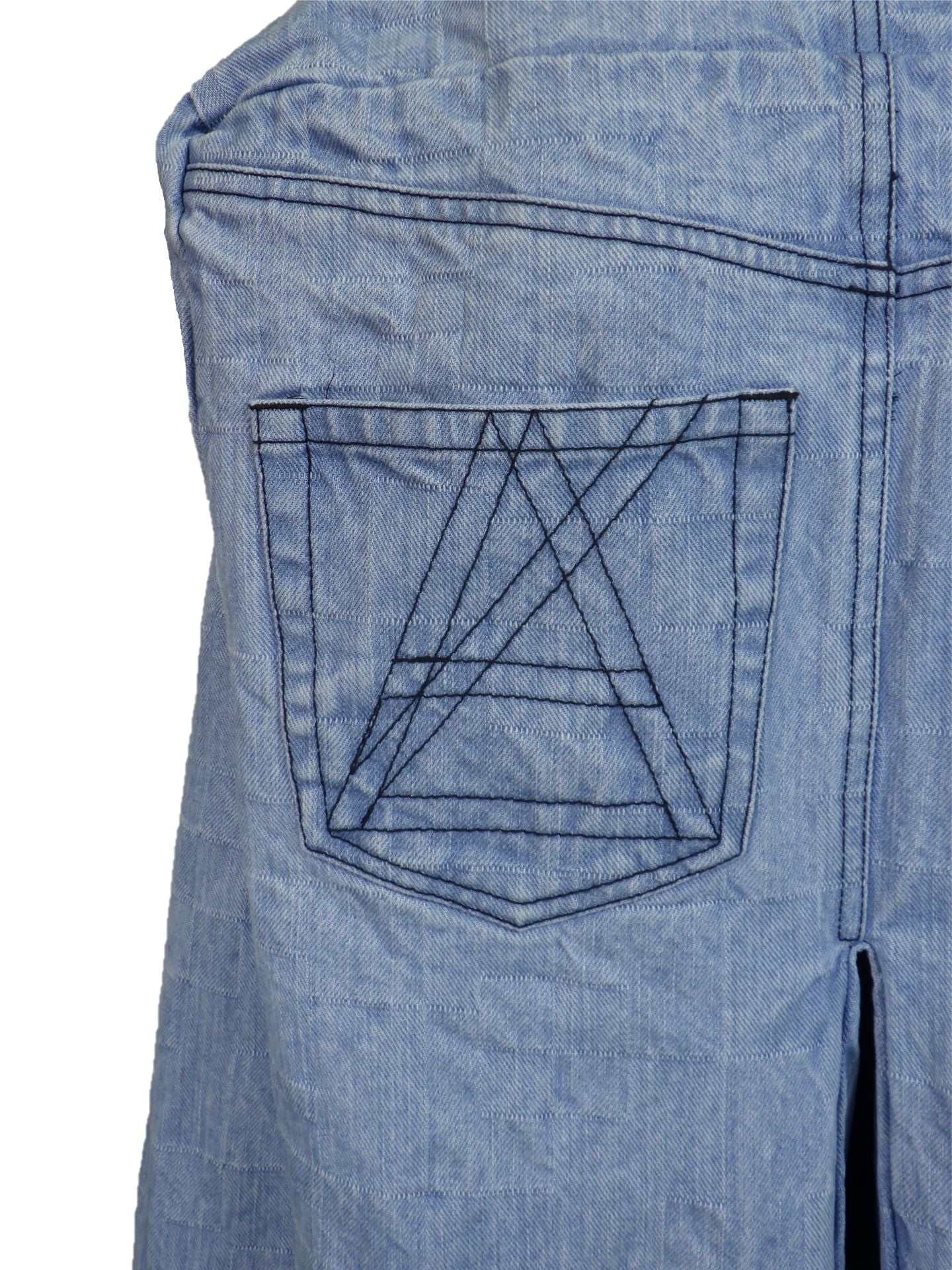 ANREALAGE　ボックスデニムパンツ　AZ252SB2043-L.INDIGO