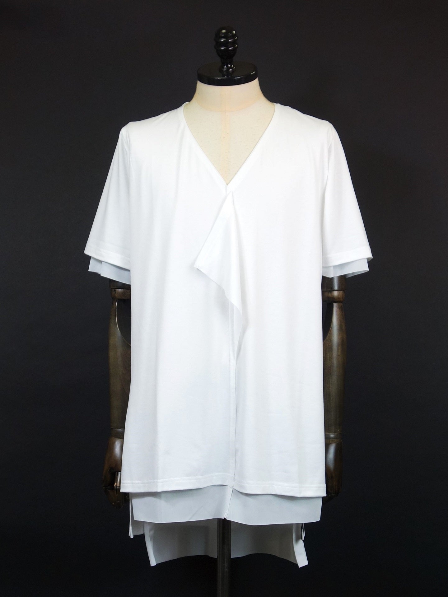 kiryuyrik フリルレイヤードカットソー KS-HT34-055-WH×WH