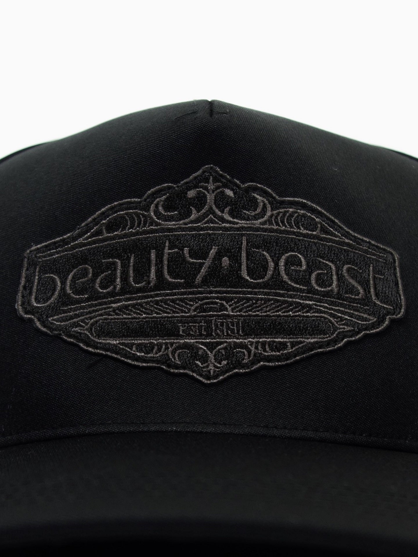 beauty:beast(ビューティービースト)　5 PANEL CAP EMBLEM(黒)　bb-02004-BK