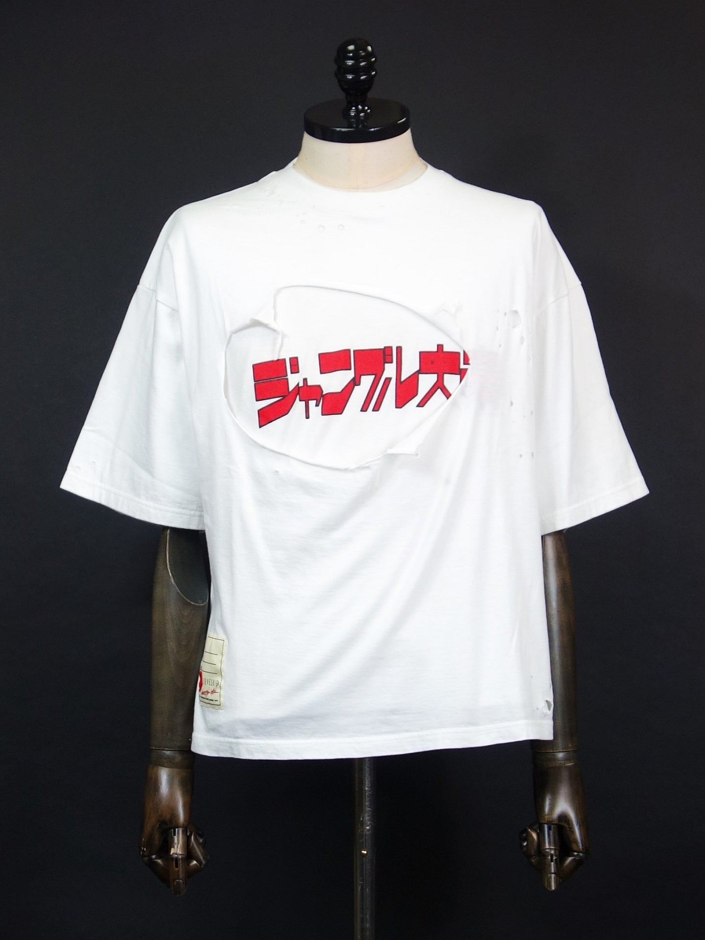 SEVESKIG　SEVESKIG vs ジャングル大帝レオ ダメージTシャツ Ver.Friends　CT-SV-NGS-1009-WH