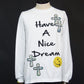 STUD MUFFIN 　HAVE A NICE DREAM ドルクロスパッチロング Tシャツ　514-02777-WH