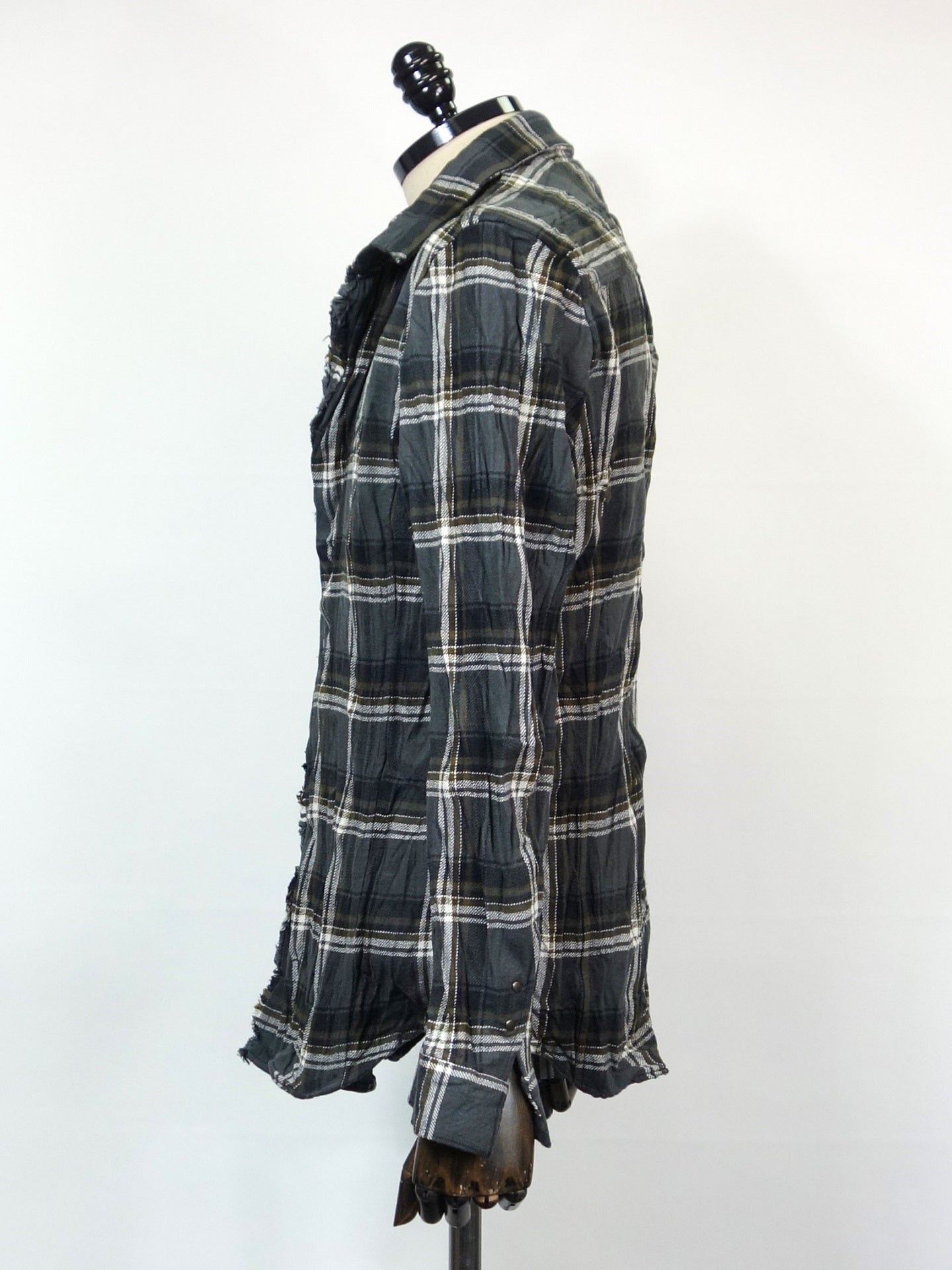 wjk　2hook check shirt　4481ch88f-BK