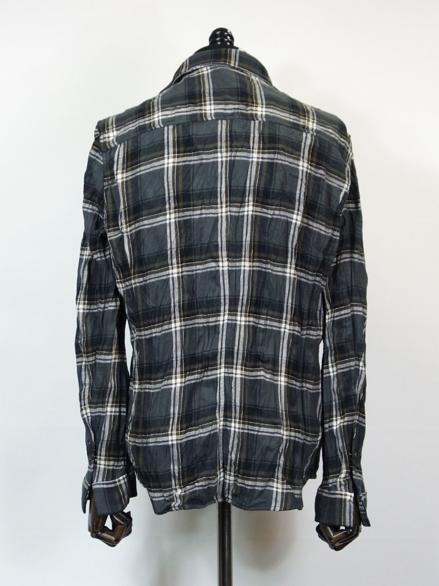 wjk　2hook check shirt　4481ch88f-BK