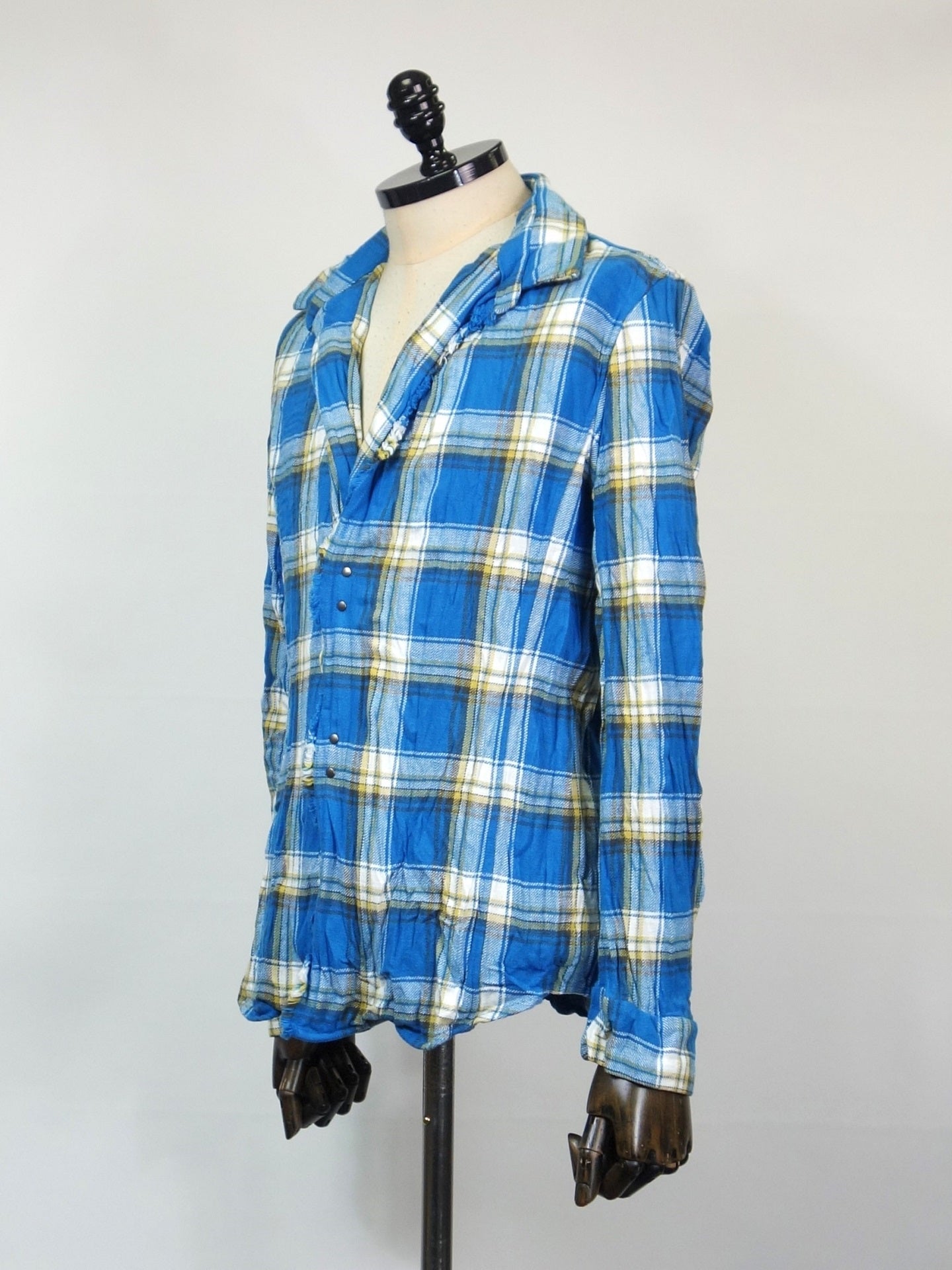 wjk　2hook check shirt　4481ch88f-BL