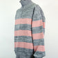 SUPERTHANKS　Glitter mix half zip border knit　ST251KT02-GRYMIX