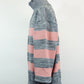 SUPERTHANKS　Glitter mix half zip border knit　ST251KT02-GRYMIX