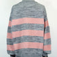 SUPERTHANKS　Glitter mix half zip border knit　ST251KT02-GRYMIX