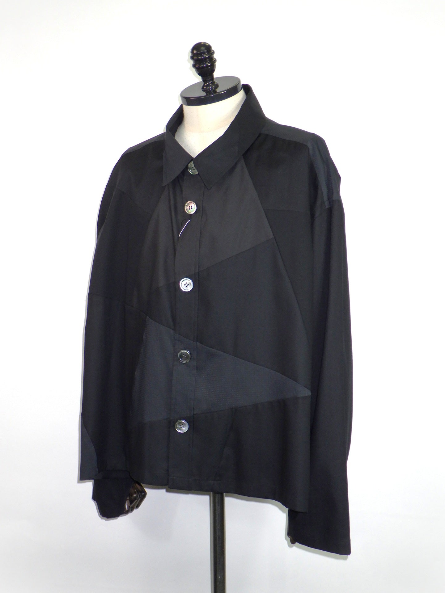ANREALAGE　ZOOM PATCHWORK SHIRT　AZ262CW1008-BK
