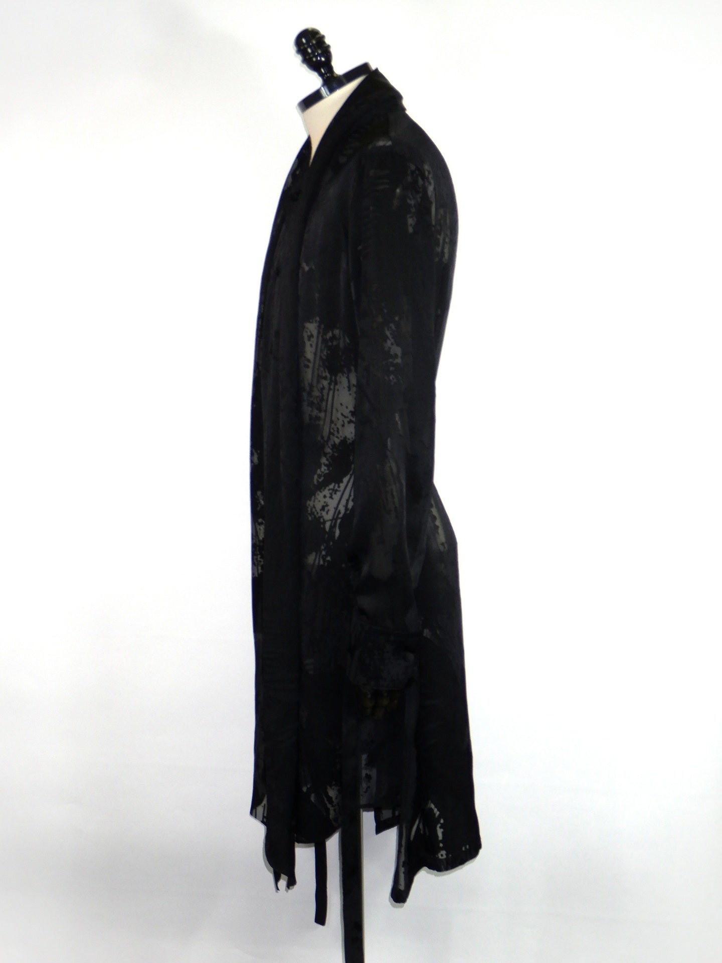 kiryuyrik　Shadow Butterly Opal Stoal Flare Shirt　KV-22SSHB21-903-BK