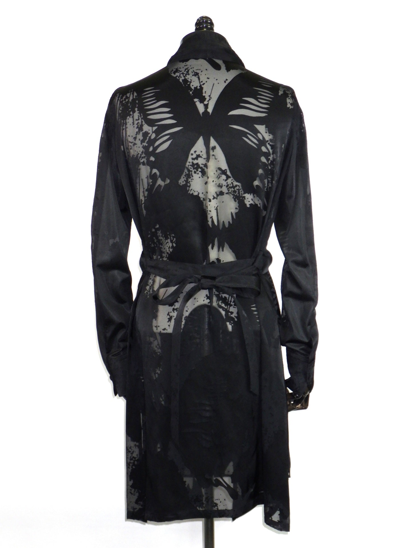 kiryuyrik　Shadow Butterly Opal Stoal Flare Shirt　KV-22SSHB21-903-BK
