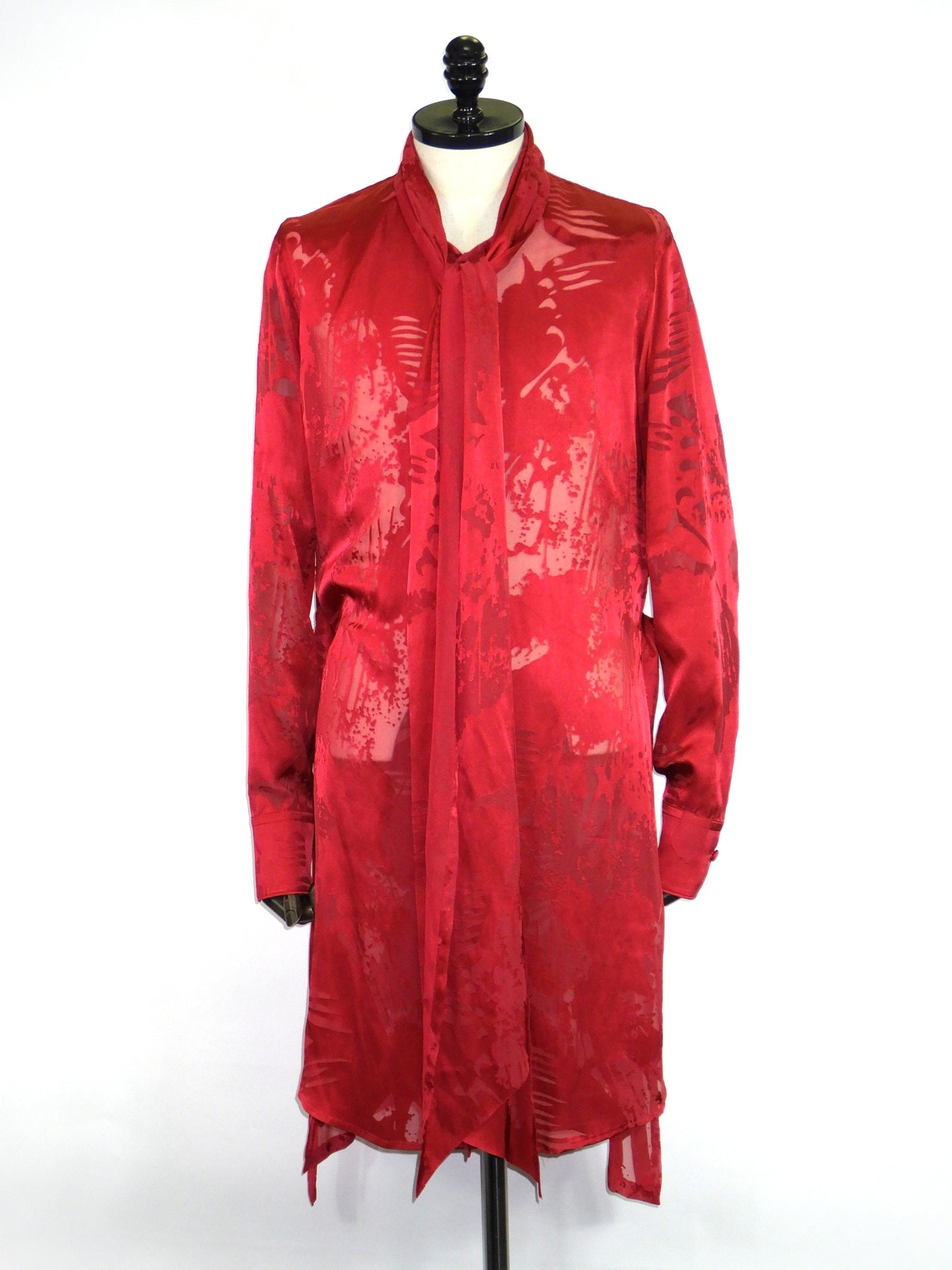 kiryuyrik　Shadow Butterly Opal Stoal Flare Shirt　KV-22SSHB21-903-RED