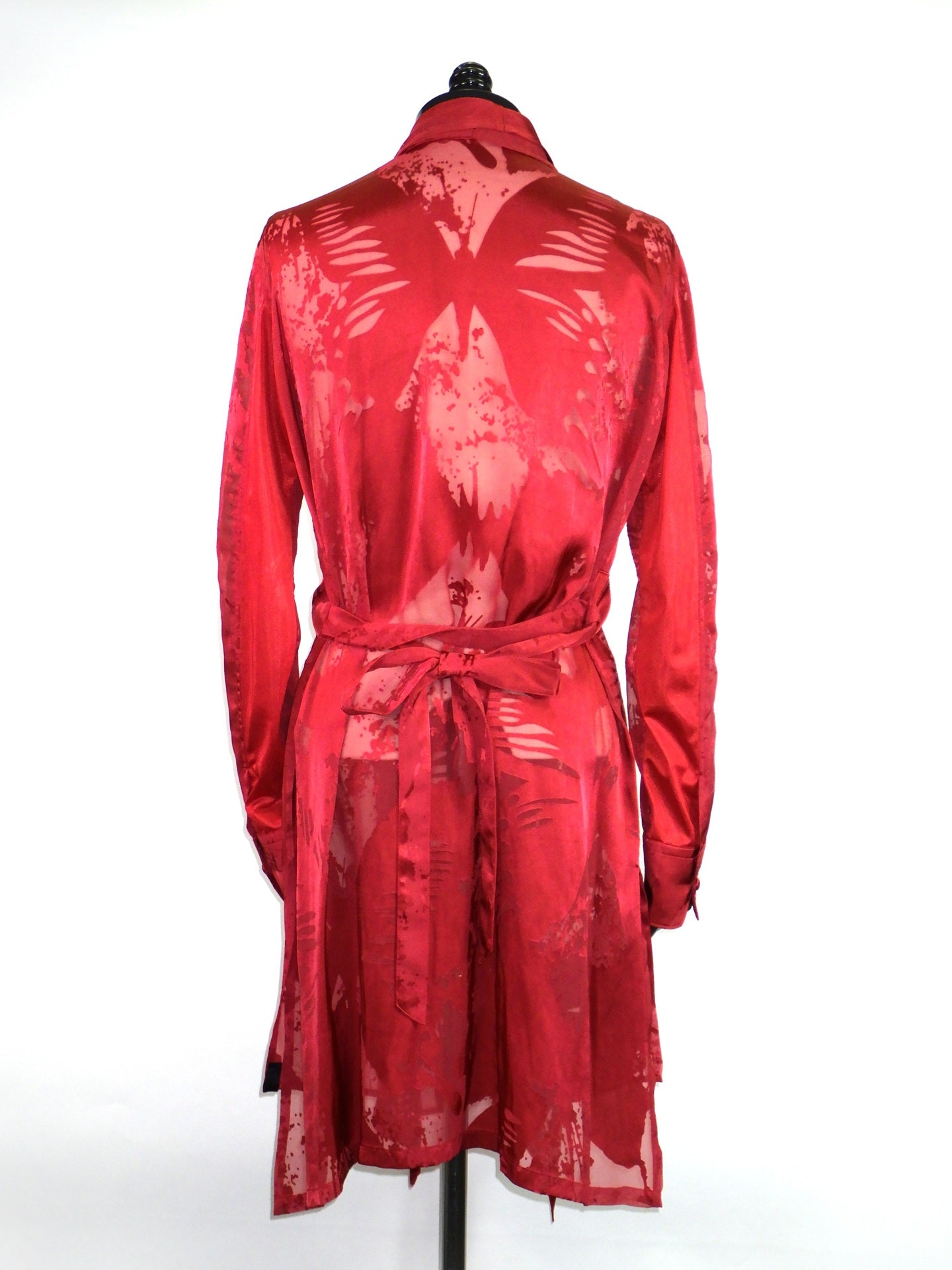 kiryuyrik　Shadow Butterly Opal Stoal Flare Shirt　KV-22SSHB21-903-RED