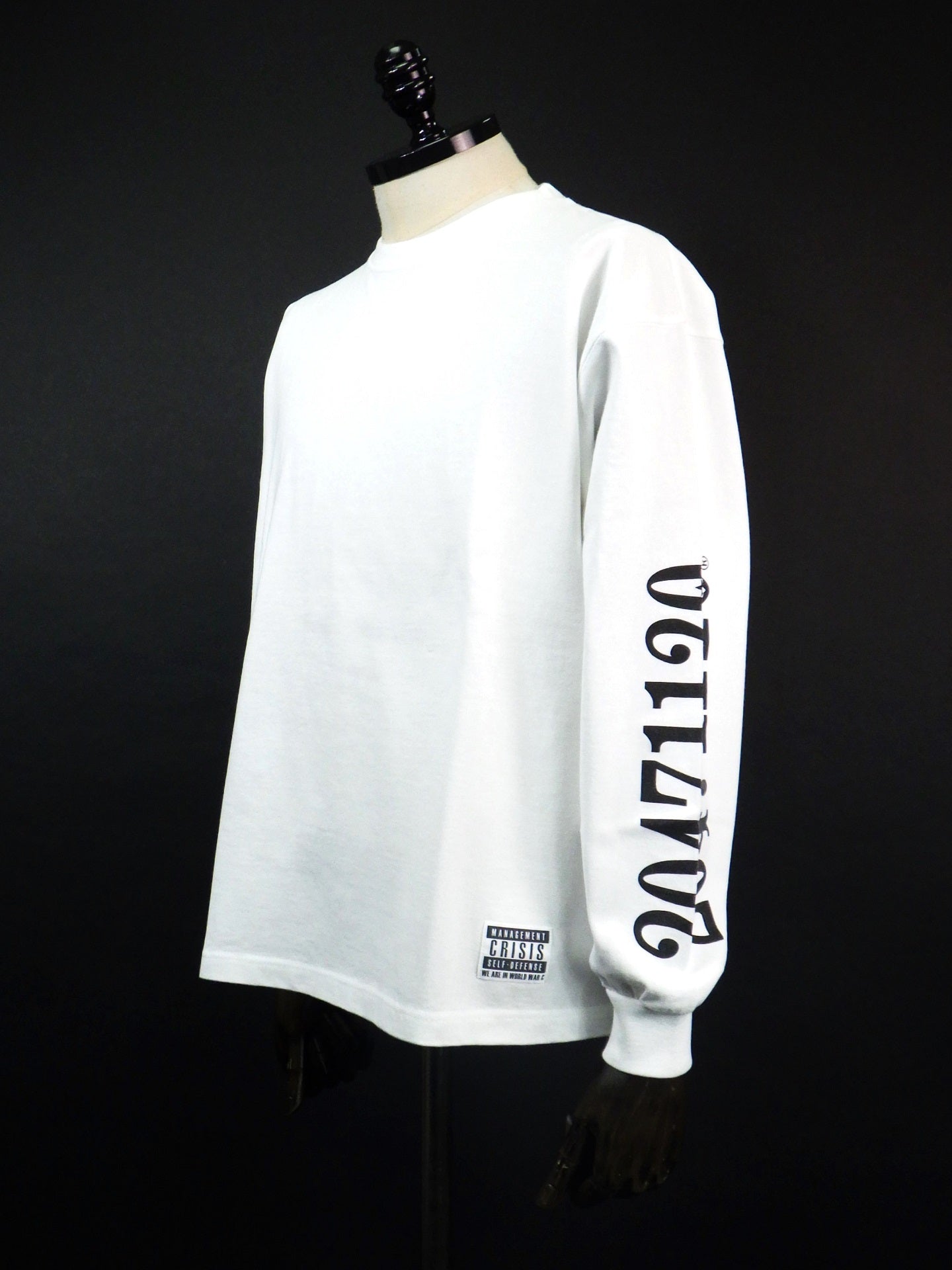 beauty:beast　20471120 COLLABORATION LONGSLEEVE TEE　bb20-33100-WH×BK