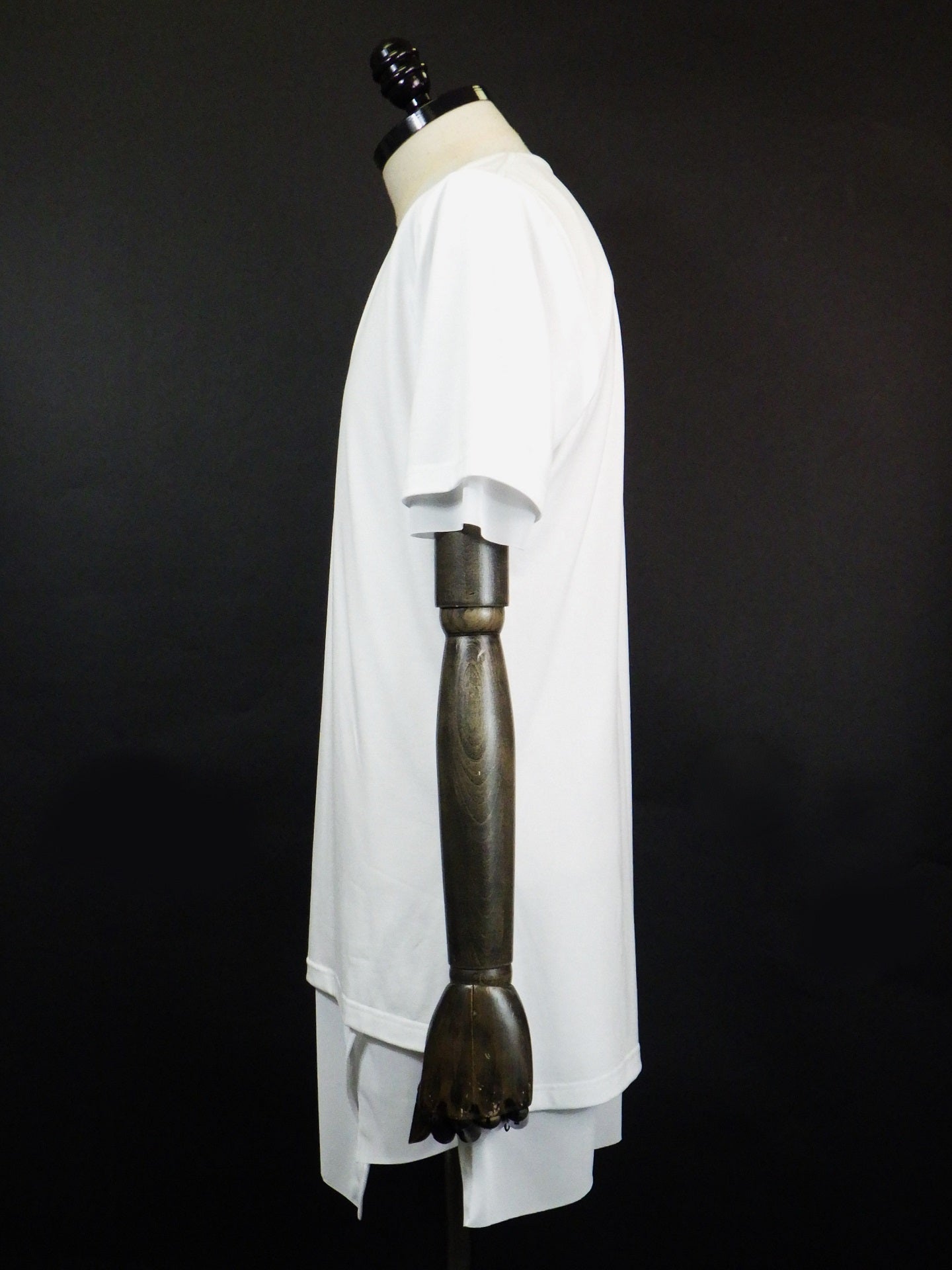 kiryuyrik　スリットヘムレイヤードTシャツ　KT-HT12-055-WH+WH