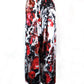 kiryuyrik　スプラッシュフローラサテンスリットワイドタックスラックス　KT-HP41-900-WH&RED
