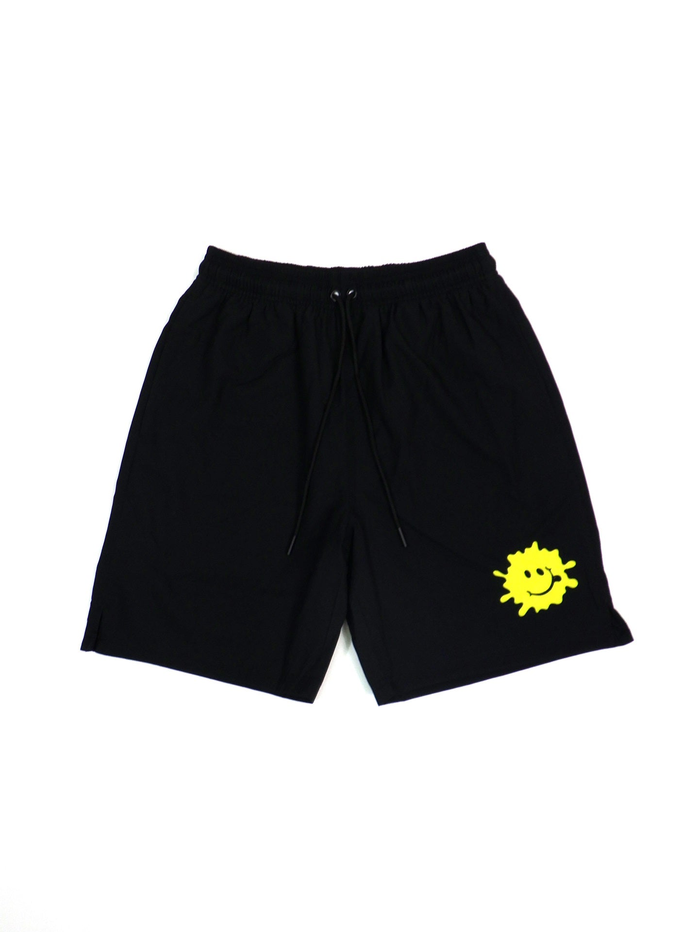 STUD MUFFIN　水陸両用ストレッチサテン ステッカーコラージュボードショーツ　514-06279-BK