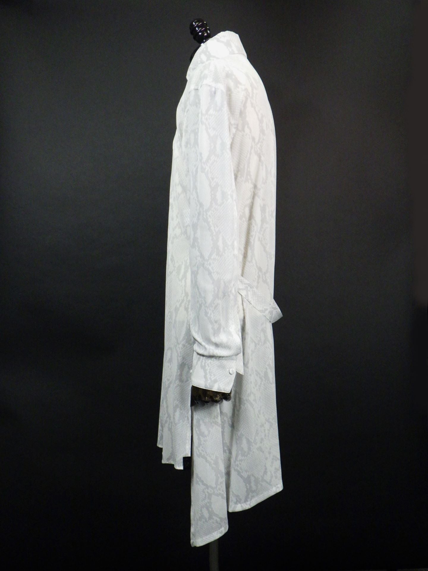 kiryuyrik　パイソンメッシュフレアシャツ　KT-HB14-950-GRY